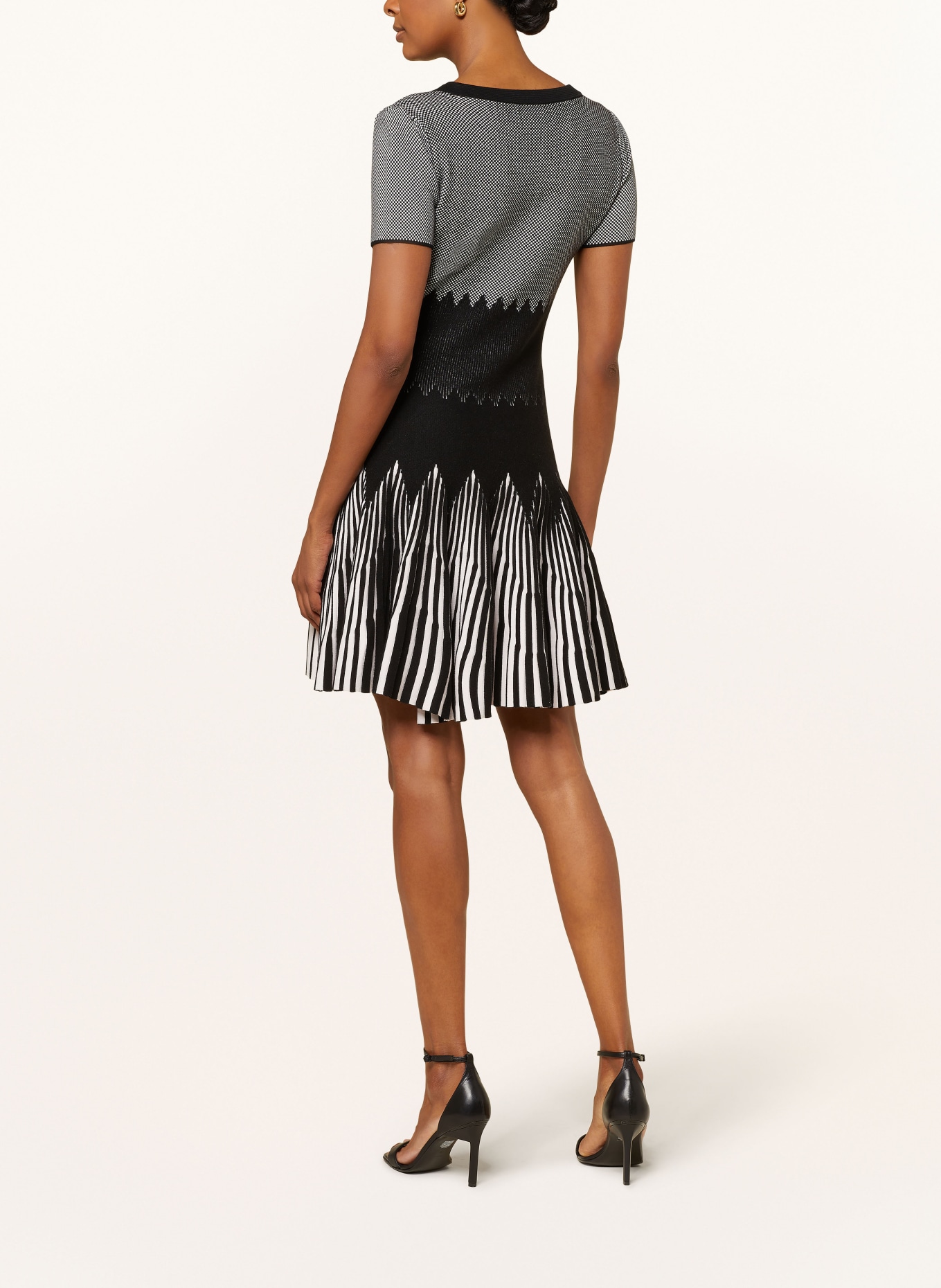 EMPORIO ARMANI Knit dress, Color: BLACK/ WHITE (Image 3)