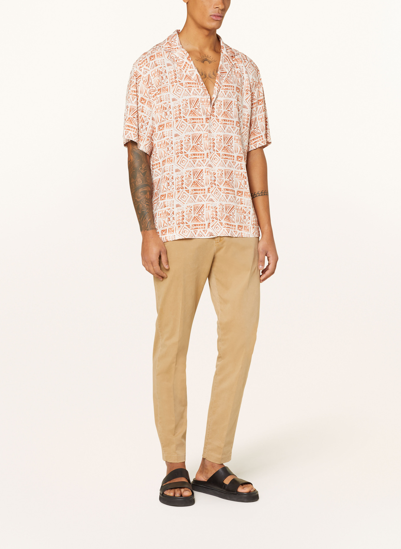 STRELLSON Resort shirt CLIRO casual fit, Color: CREAM/ DARK ORANGE (Image 2)