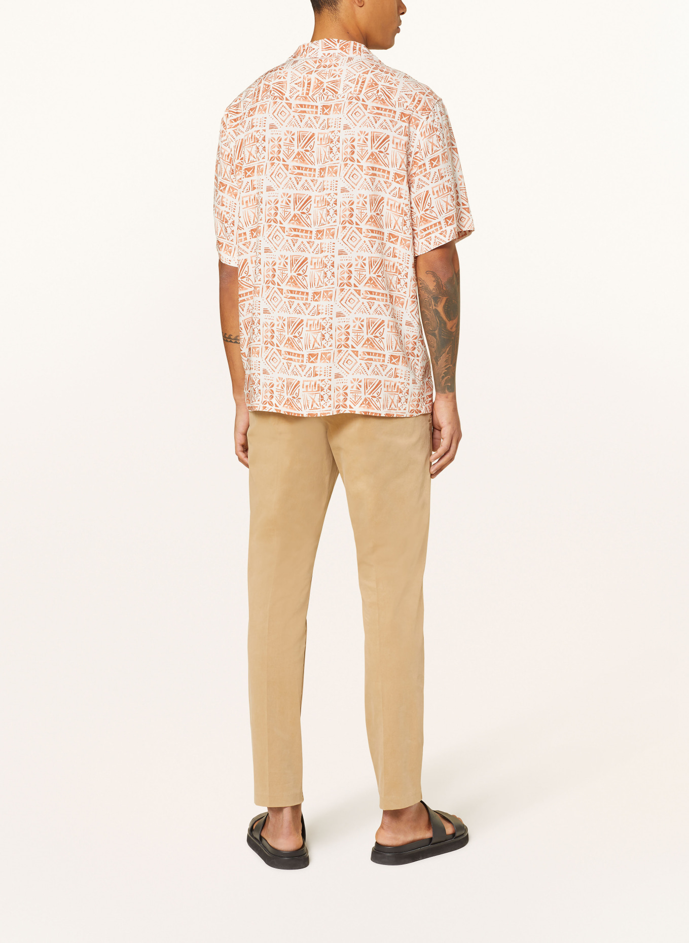 STRELLSON Koszula z klapami CLIRO casual fit, Kolor: KREMOWY/ CIEMNOPOMARAŃCZOWY (Obrazek 3)