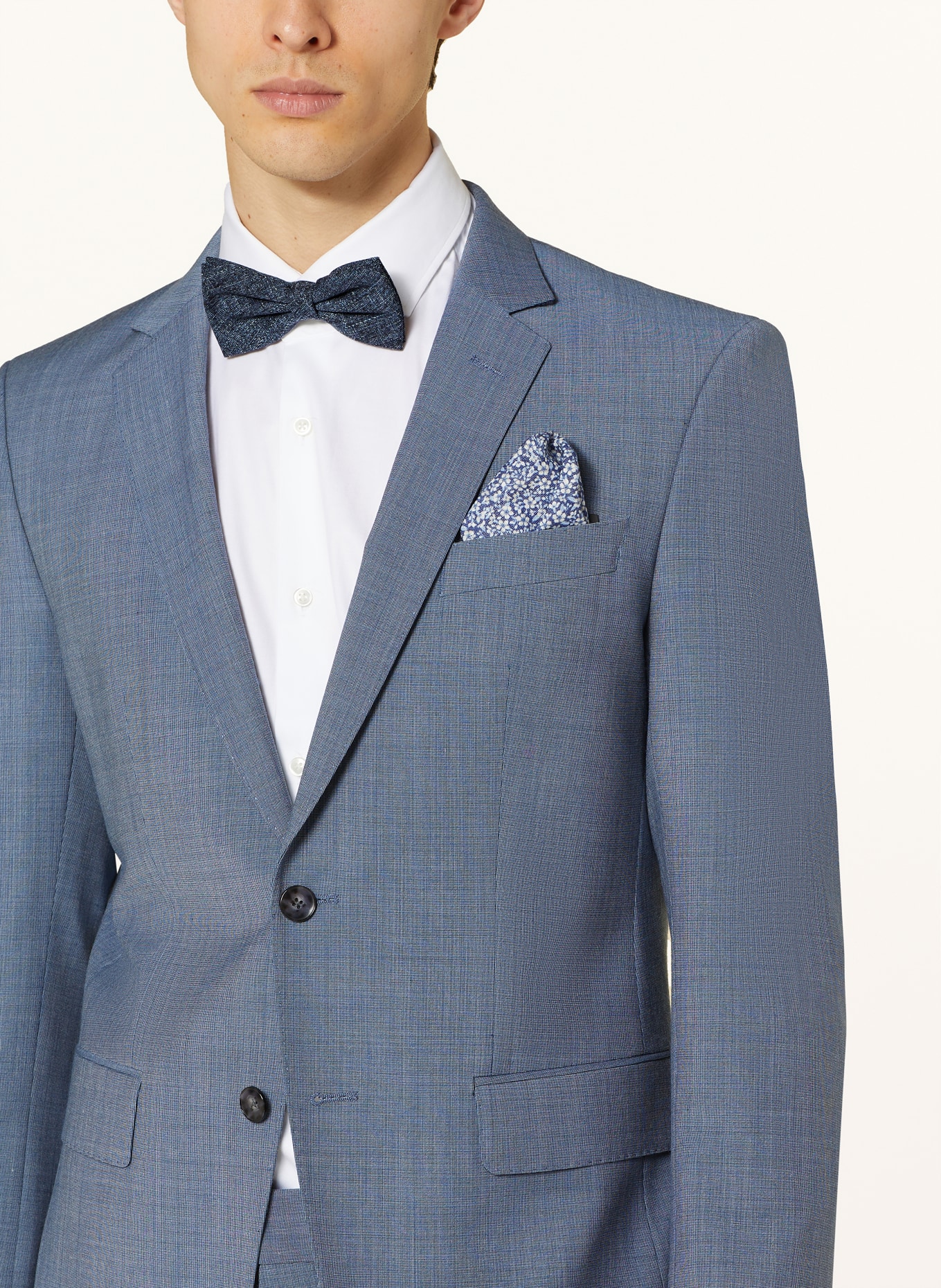 STRELLSON Set: Fliege und Einstecktuch: DUNKELBLAU / CREME