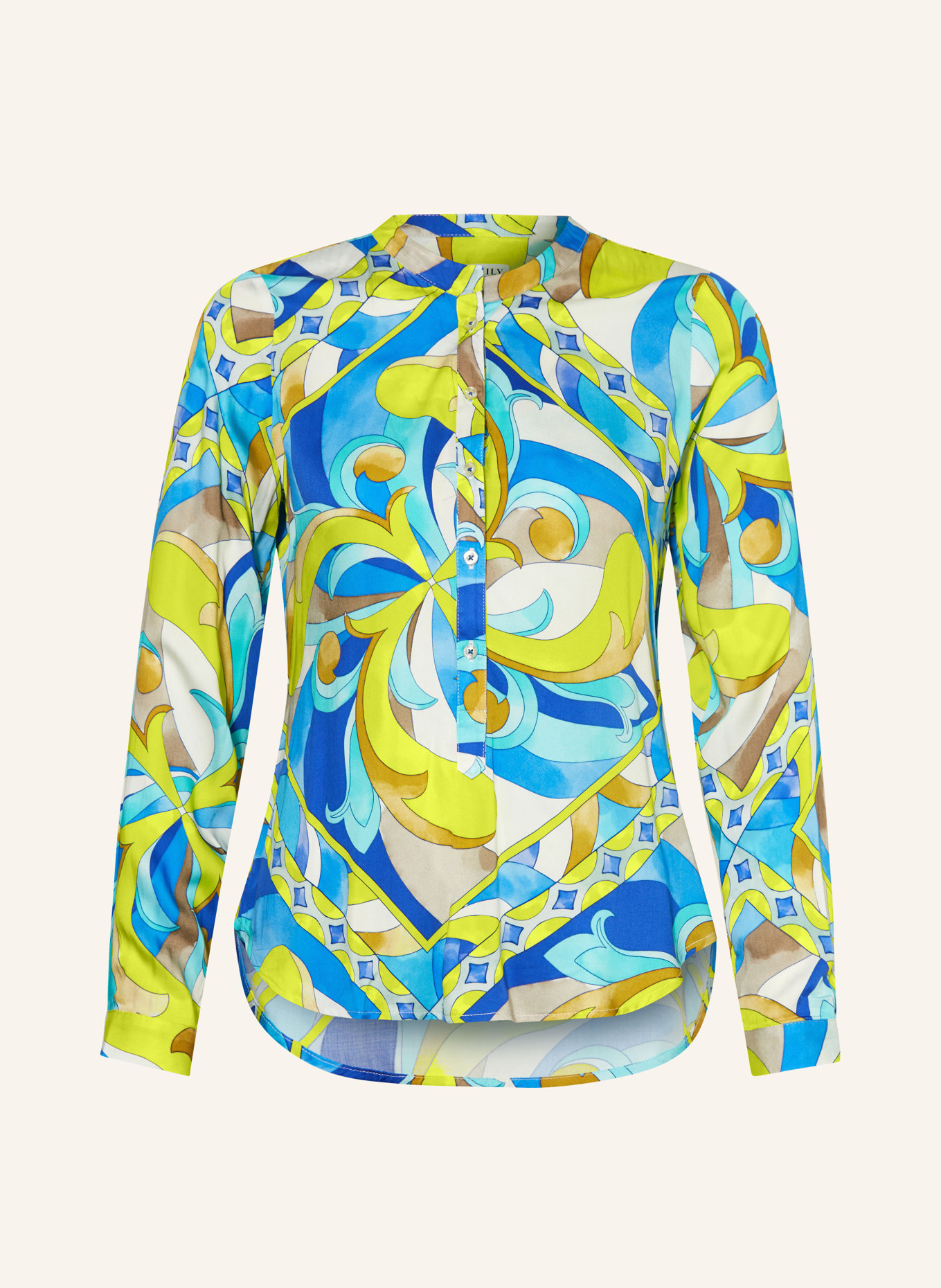 Emily VAN DEN BERGH Shirt blouse, Color: BLUE/ TURQUOISE/ NEON GREEN (Image 1)