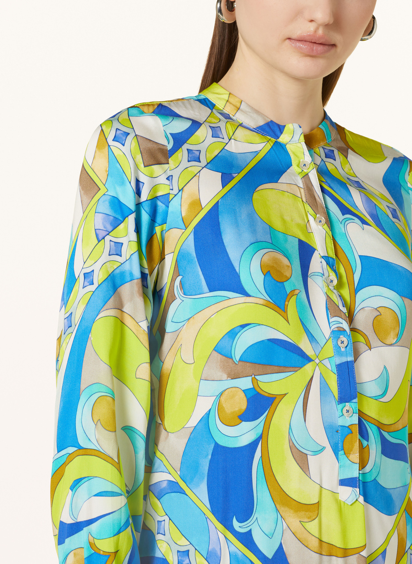 Emily VAN DEN BERGH Shirt blouse, Color: BLUE/ TURQUOISE/ NEON GREEN (Image 4)