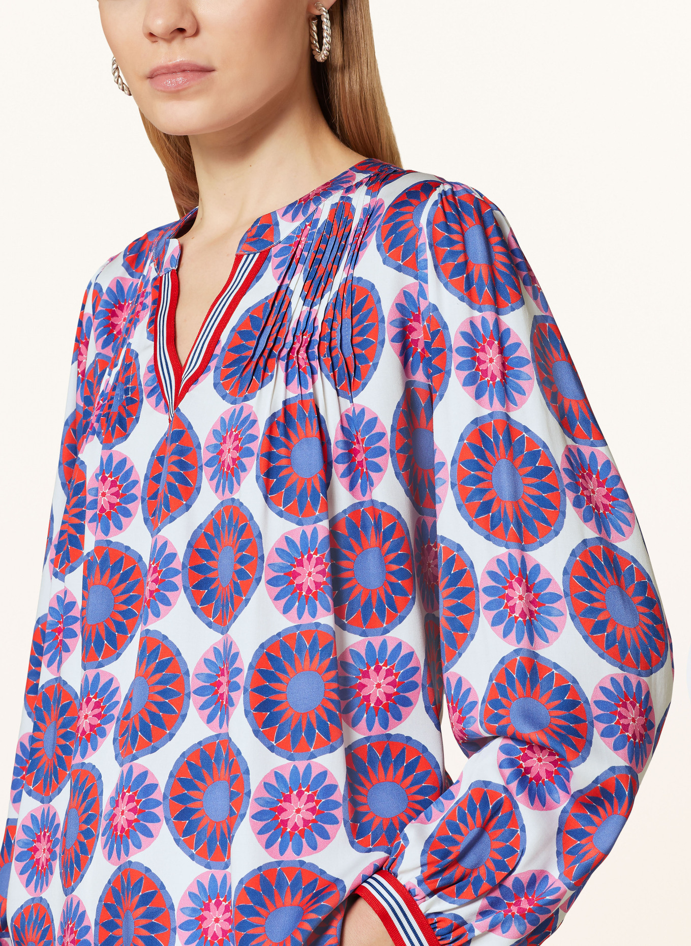 Emily VAN DEN BERGH Shirt blouse, Color: BLUE/ RED/ PINK (Image 4)
