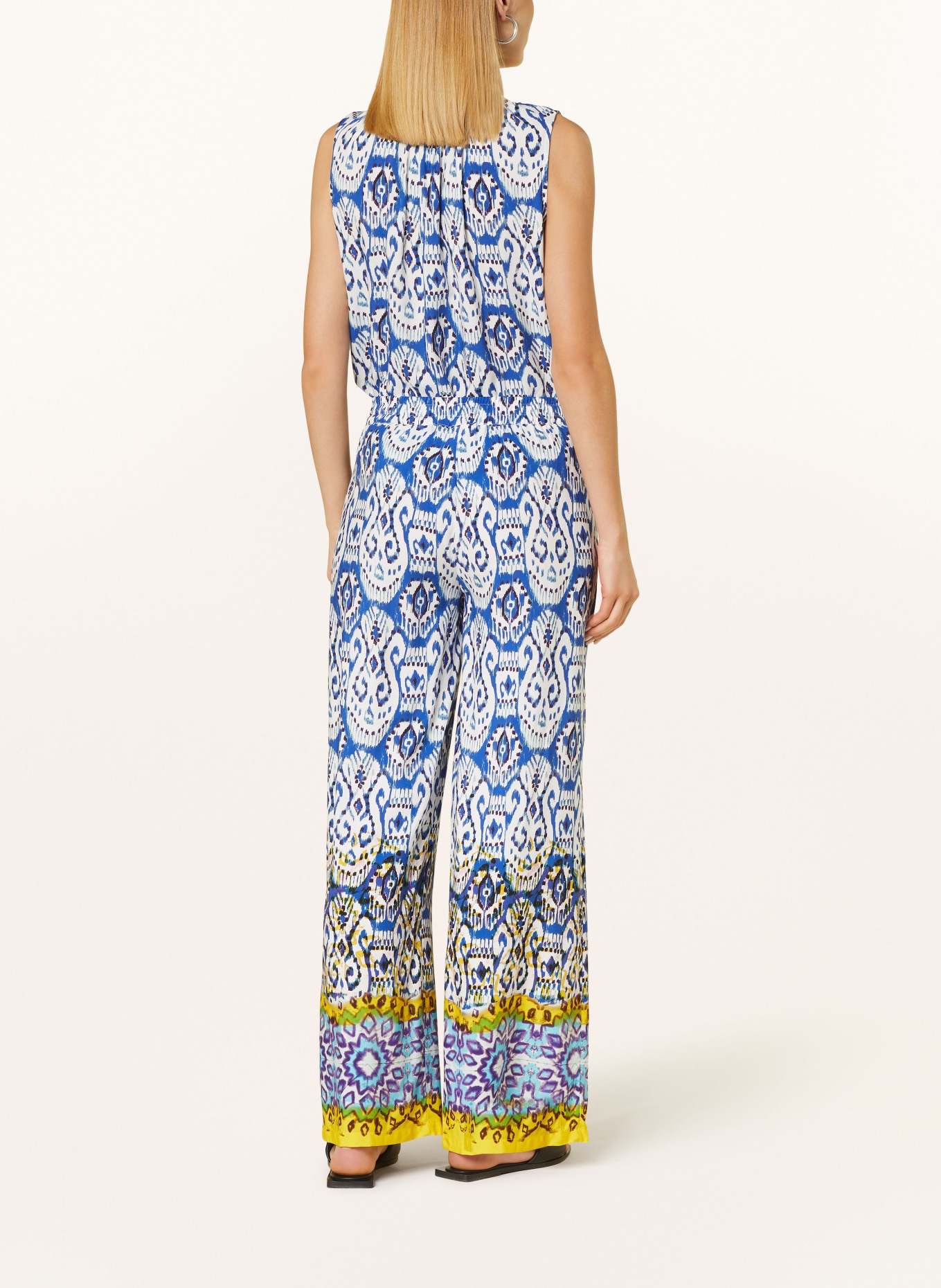 Emily VAN DEN BERGH Pants in jogger style, Color: BLUE/ WHITE/ YELLOW (Image 3)