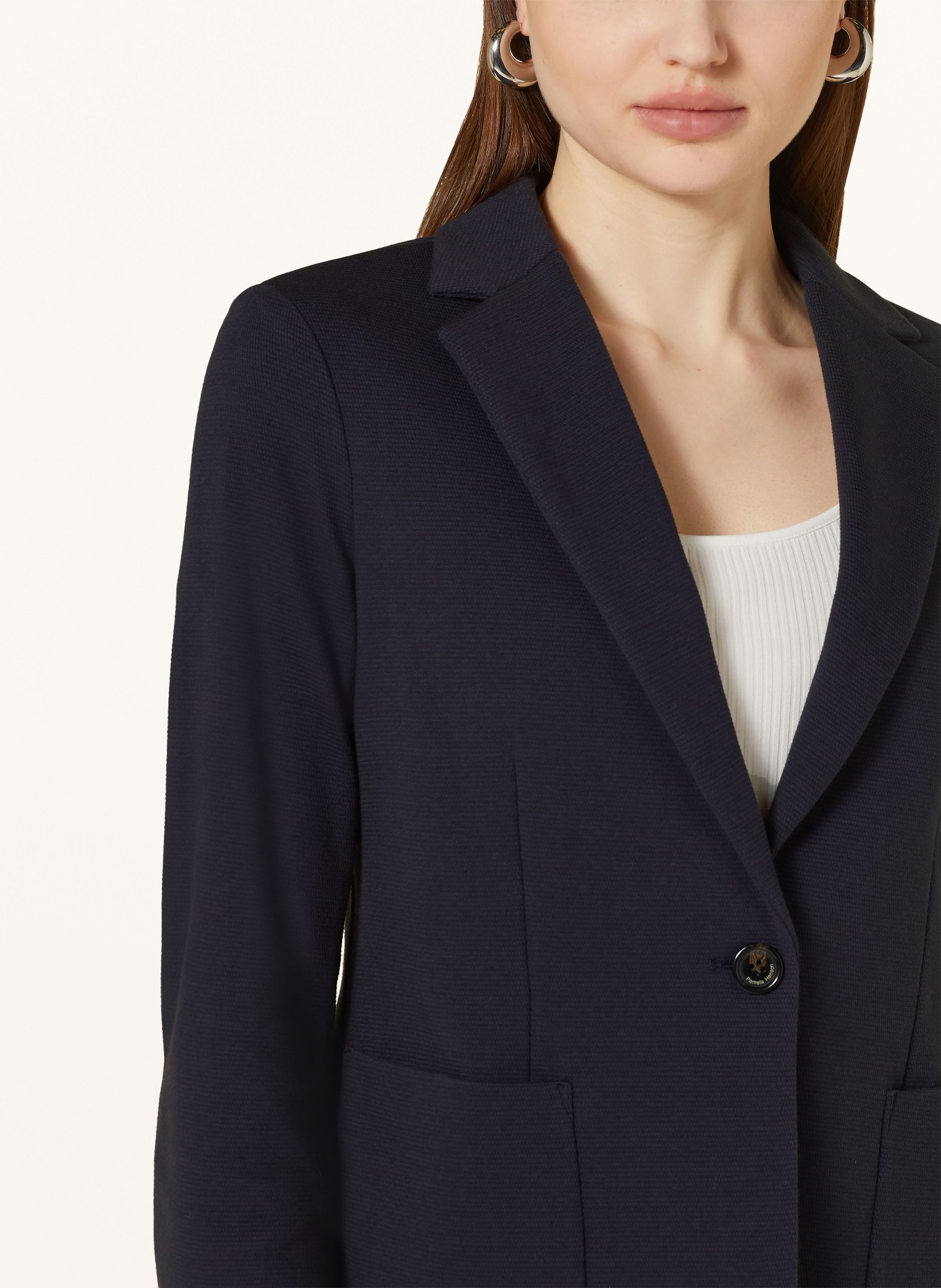 pamela henson Jersey blazer, Color: DARK BLUE (Image 4)