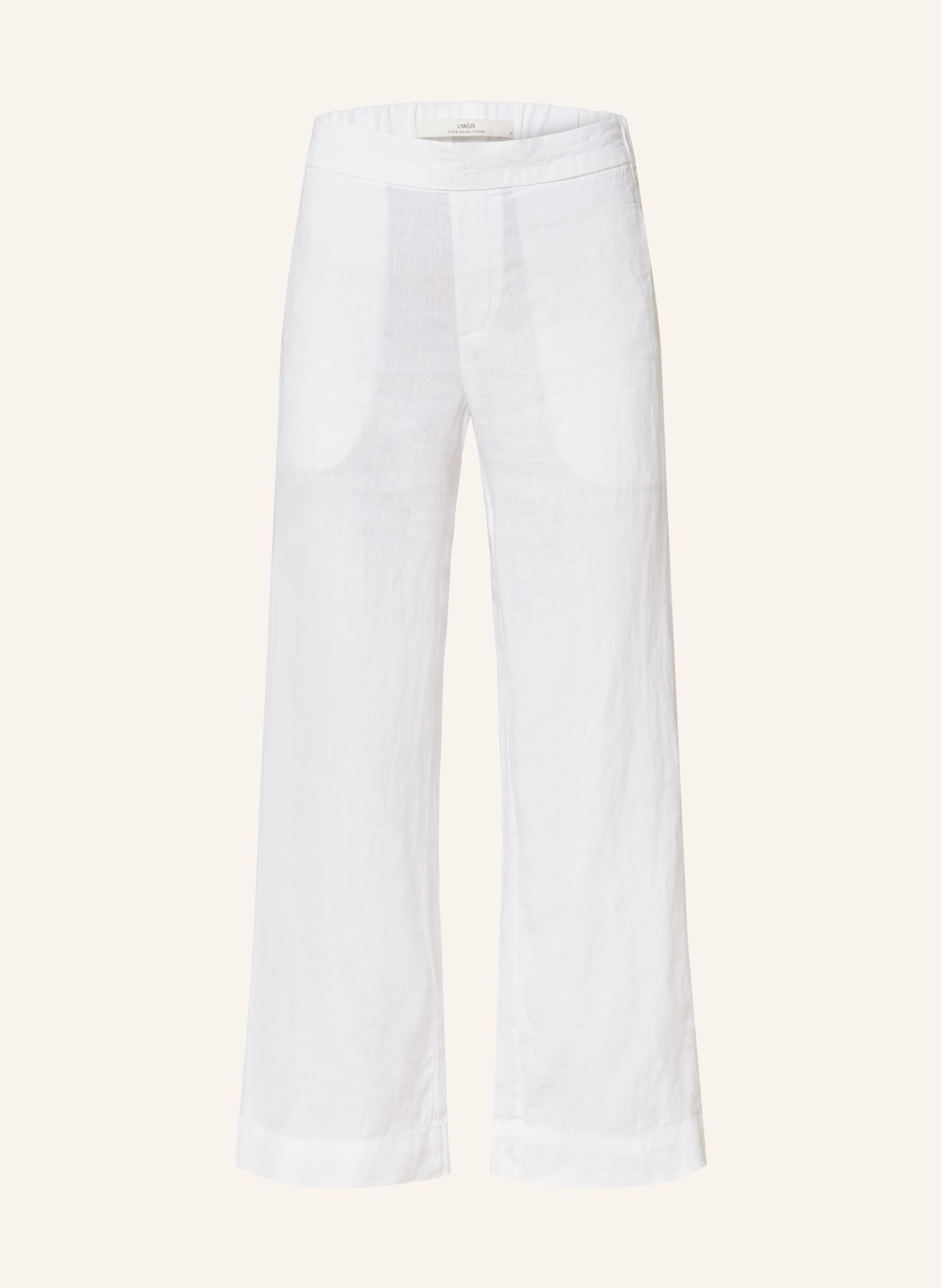 LANIUS 7/8 pants made of linen, Color: WHITE (Image 1)