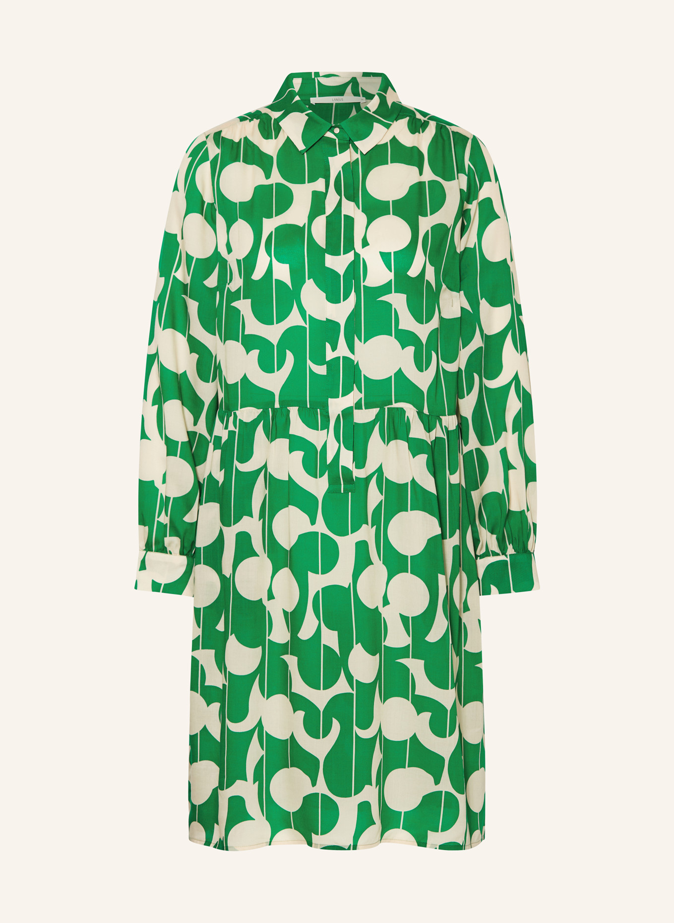 LANIUS Dress, Color: GREEN/ CREAM (Image 1)