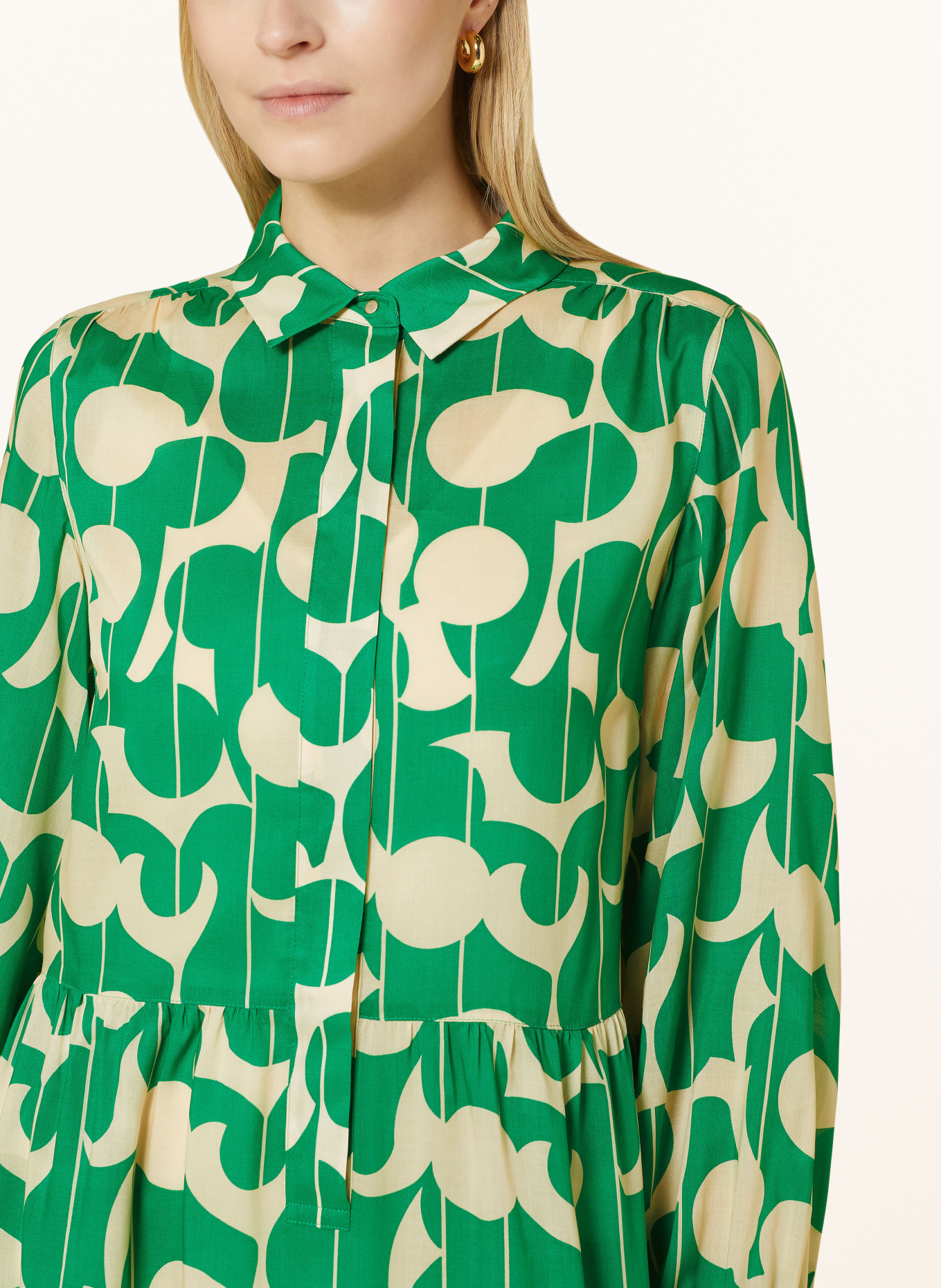 LANIUS Dress, Color: GREEN/ CREAM (Image 4)