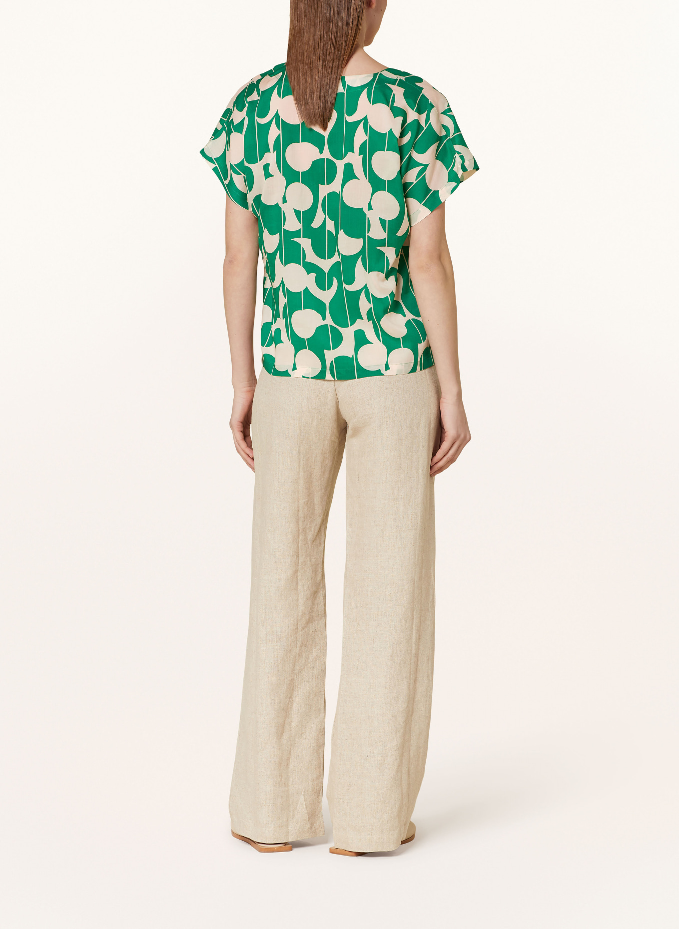 LANIUS Shirt blouse, Color: GREEN/ NUDE (Image 3)