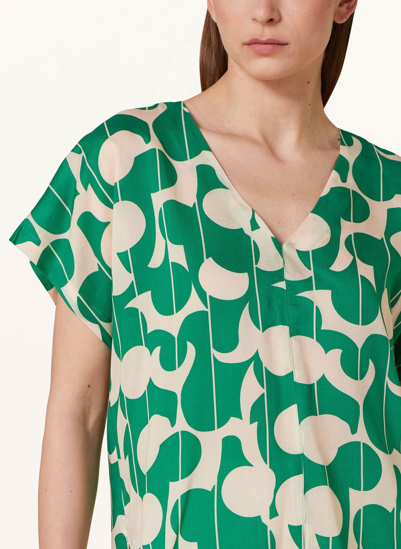 LANIUS Shirt blouse, Color: GREEN/ NUDE (Image 4)