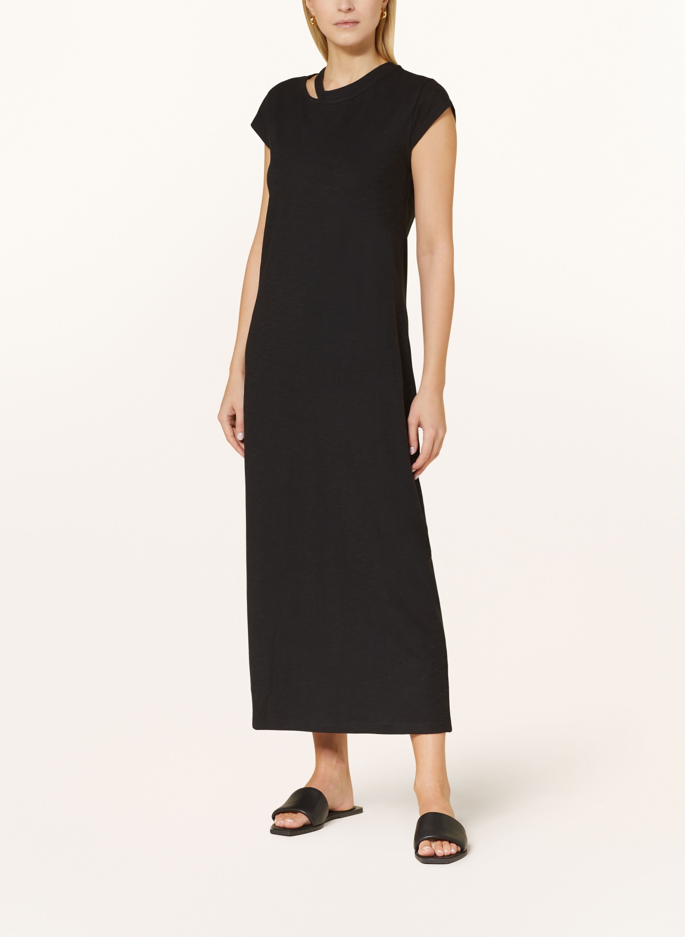 LANIUS Jersey dress with cut-out, Color: BLACK (Image 2)