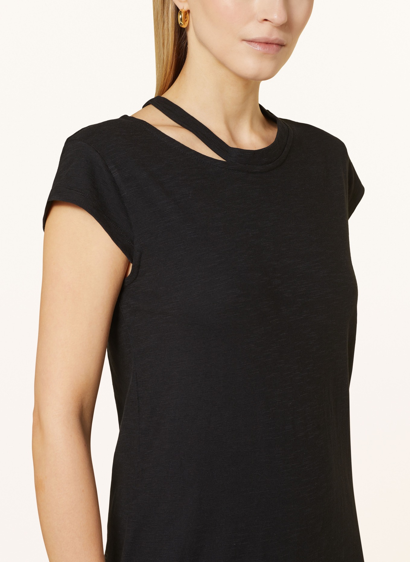 LANIUS Jersey dress with cut-out, Color: BLACK (Image 4)