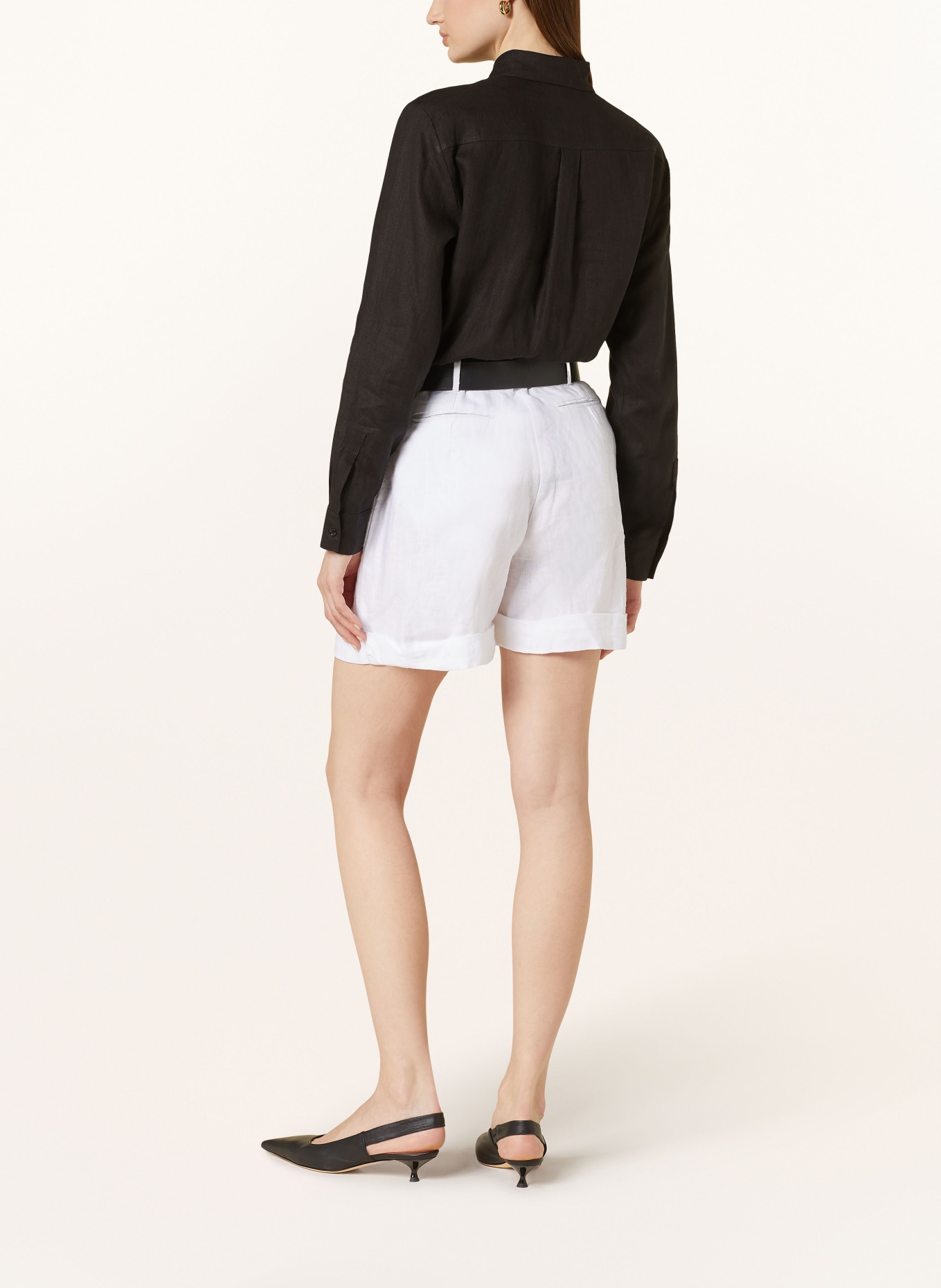 MARELLA Shirt blouse ALCIDE in linen, Color: BLACK (Image 3)