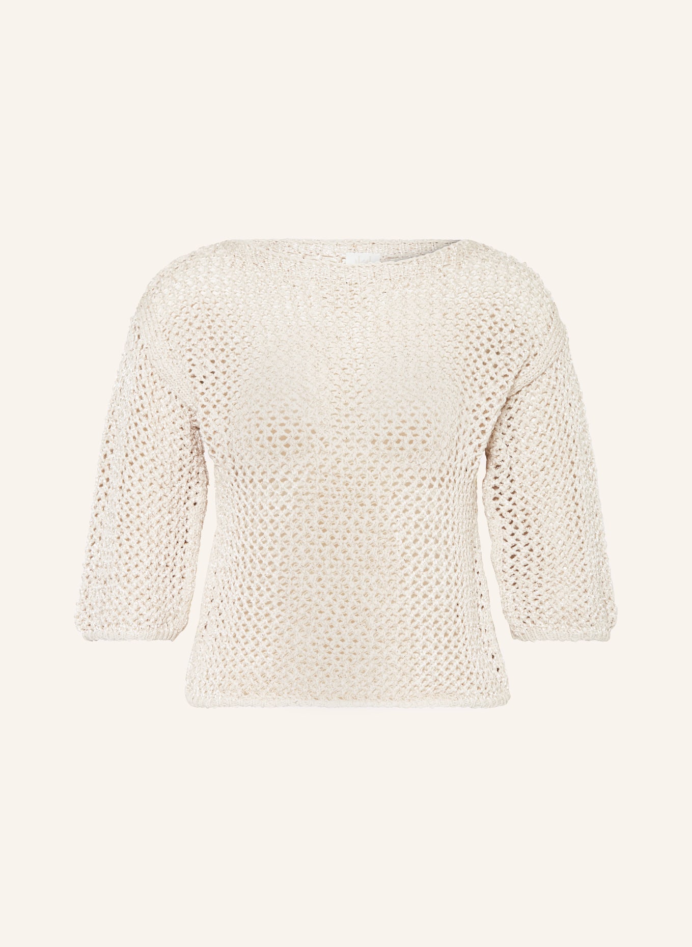 MARELLA Sweater ALARE with 3/4 sleeves and sequins, Color: BEIGE/ GOLD (Image 1)