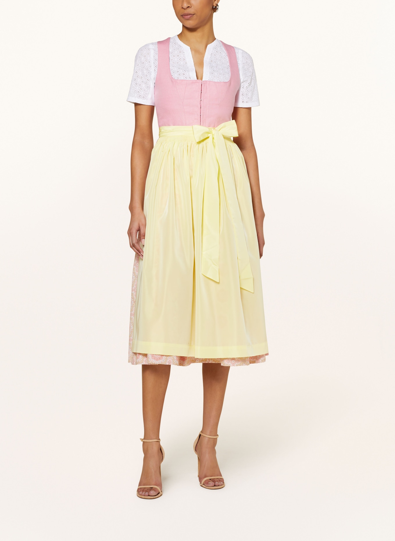 Johann & Johanna Dirndl WIESSEE mit Leinen: ROSA / GELB