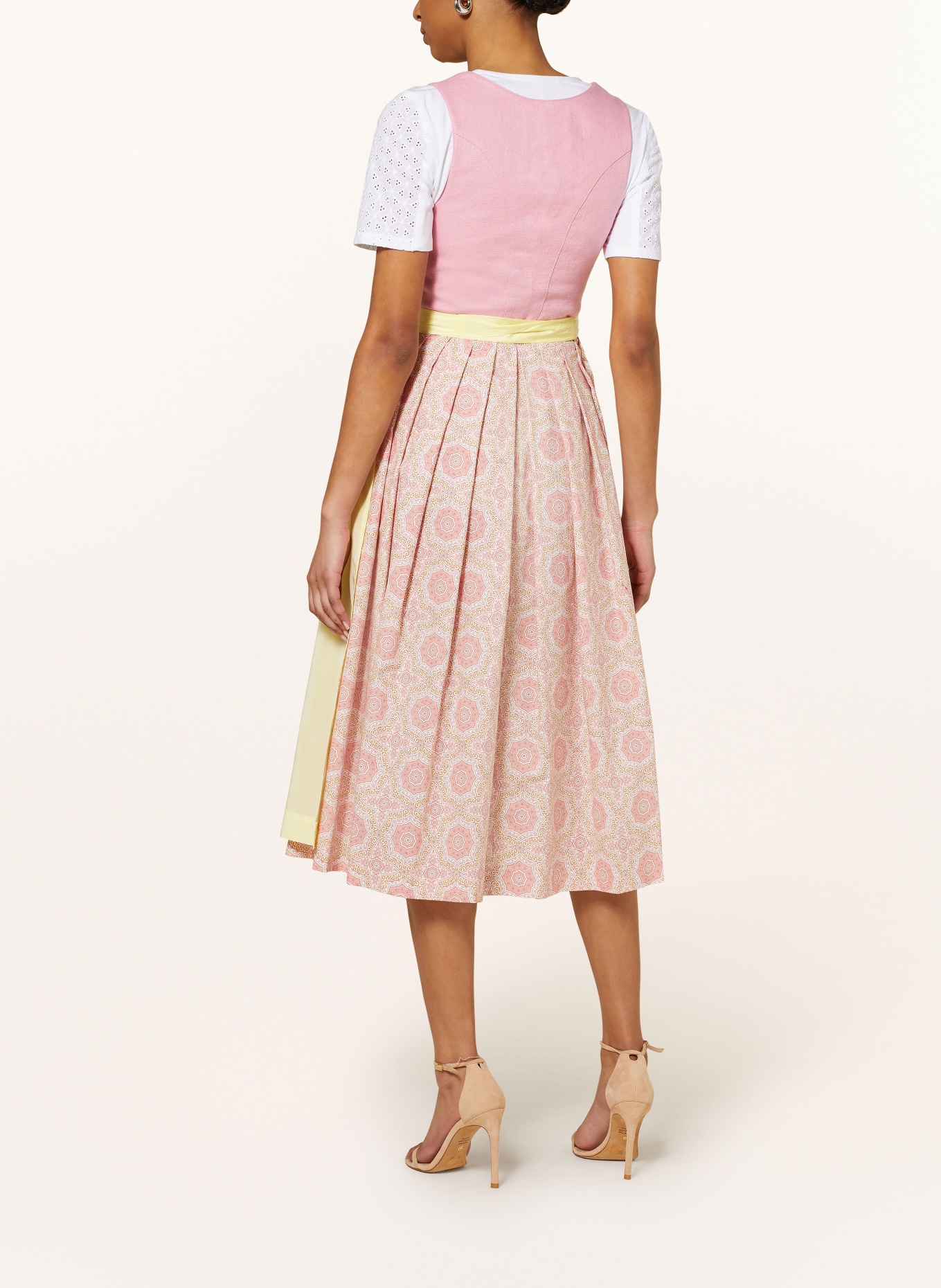 Johann & Johanna Dirndl WIESSEE mit Leinen: ROSA / GELB