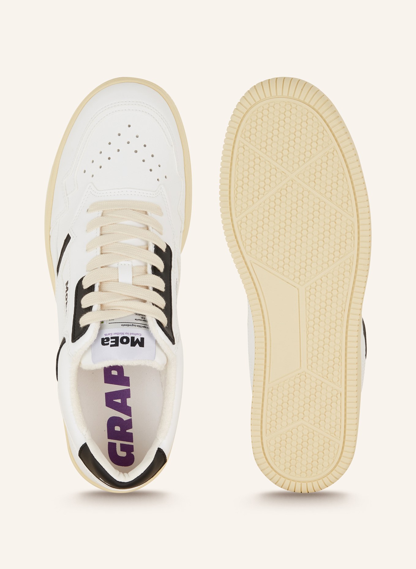 MoEa Sneakers GRAPE, Color: WHITE/ BLACK (Image 5)