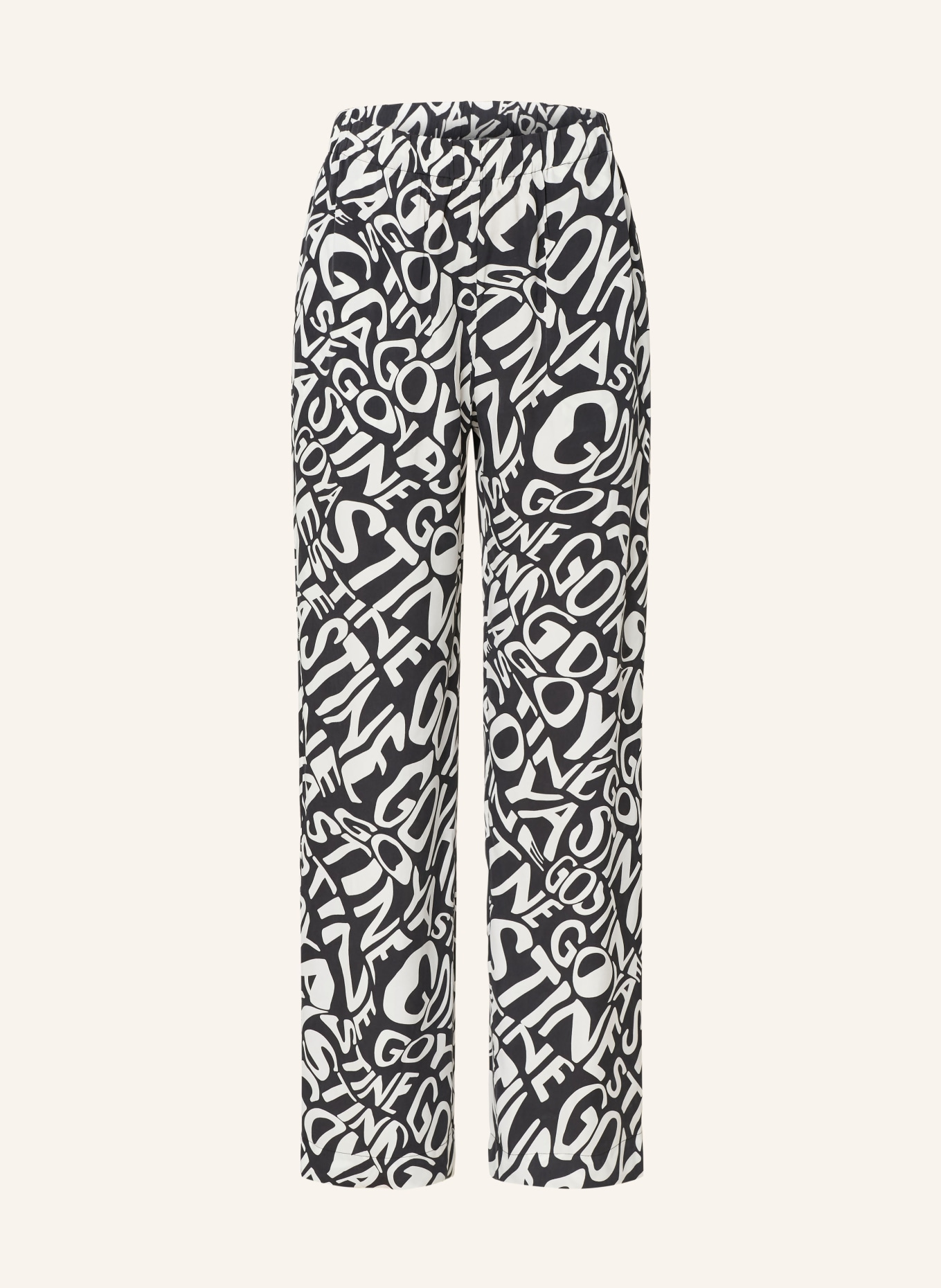 STINE GOYA Wide leg trousers FATOU, Color: BLACK/ WHITE (Image 1)