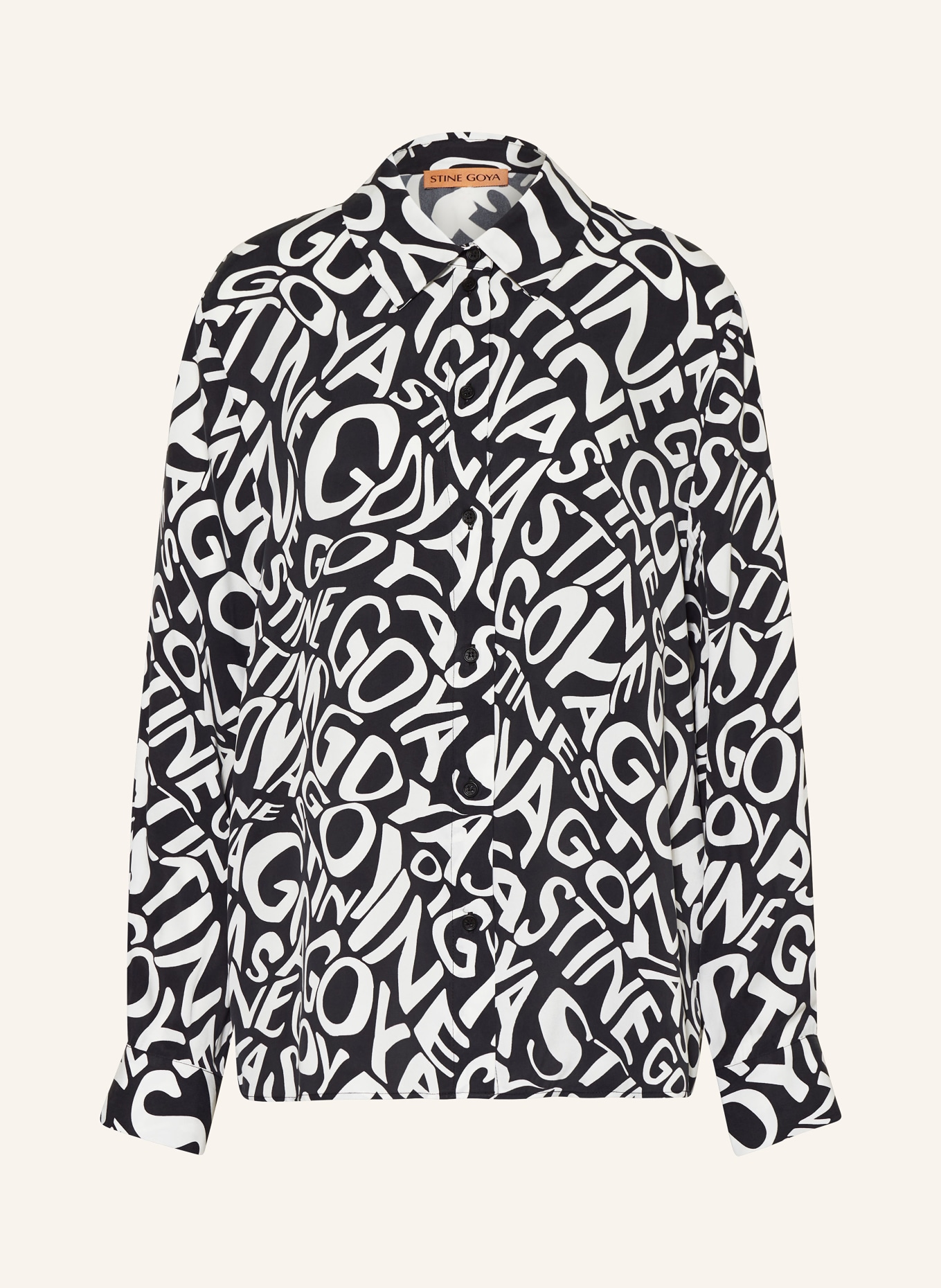 STINE GOYA Shirt blouse, Color: BLACK/ WHITE (Image 1)