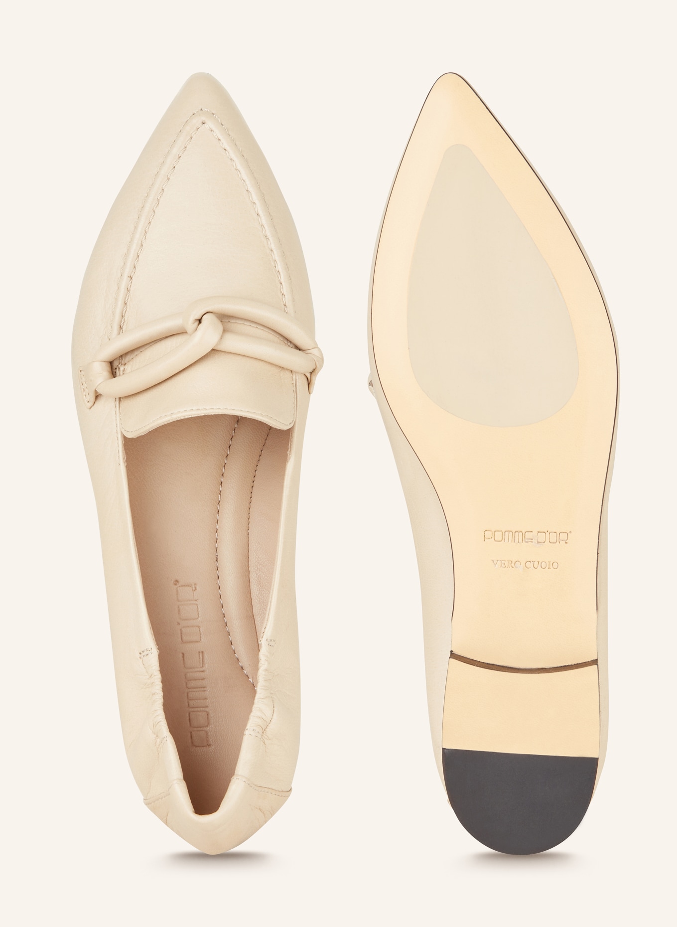 POMME D'OR Pantofle GRACE, Kolor: ECRU (Obrazek 5)