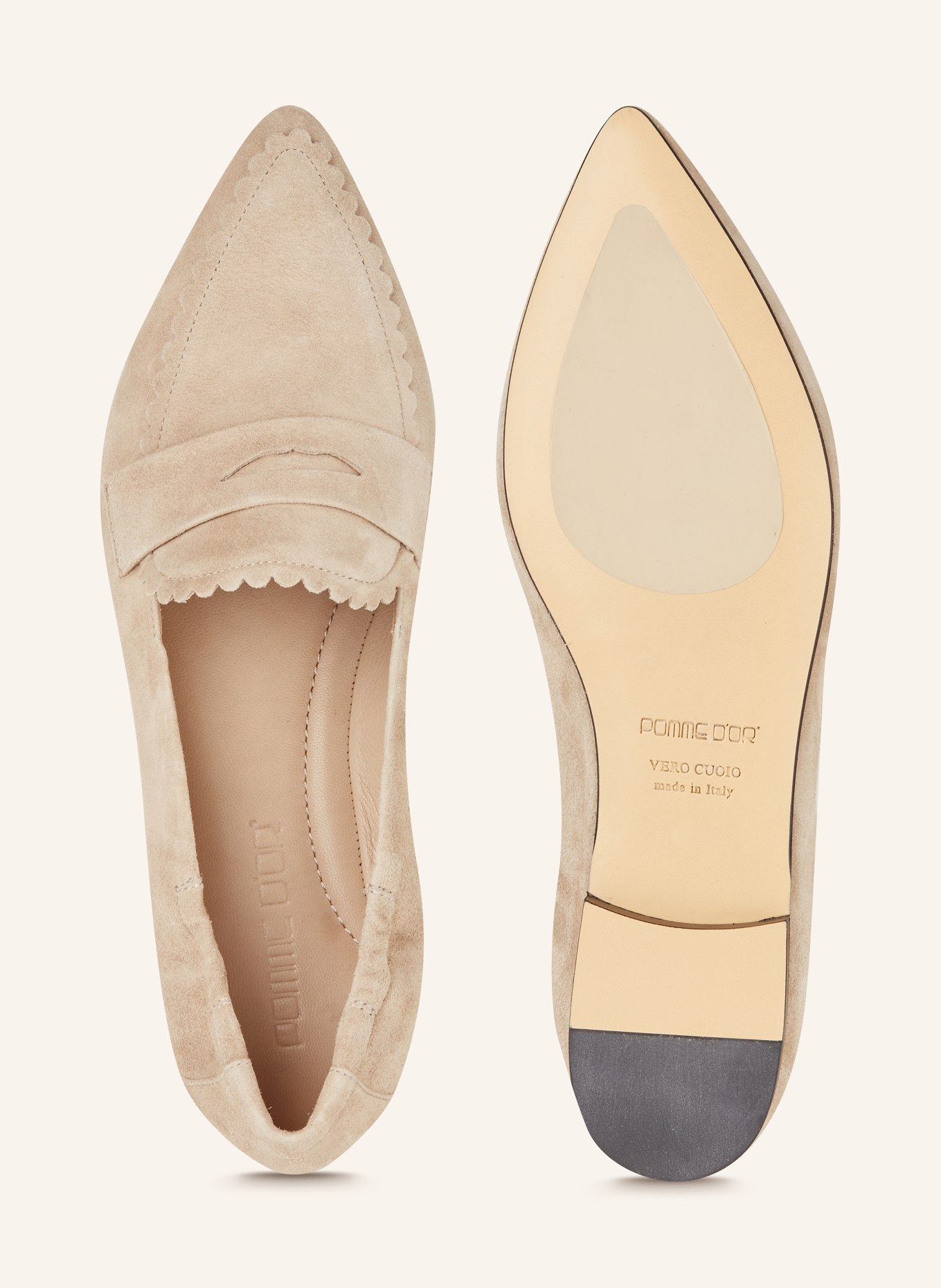 POMME D'OR Penny loafers GRACE, Kolor: JASNOBRĄZOWY (Obrazek 5)