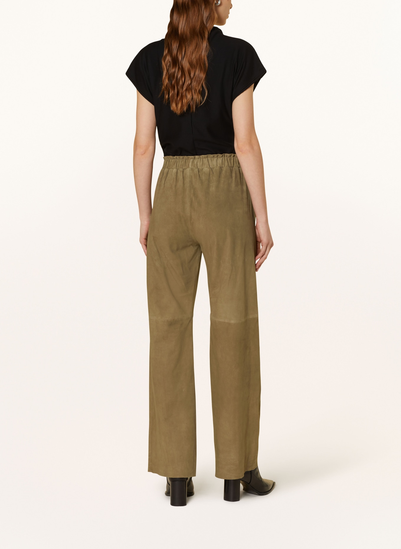 OAKWOOD Leather trousers, Color: BROWN (Image 3)