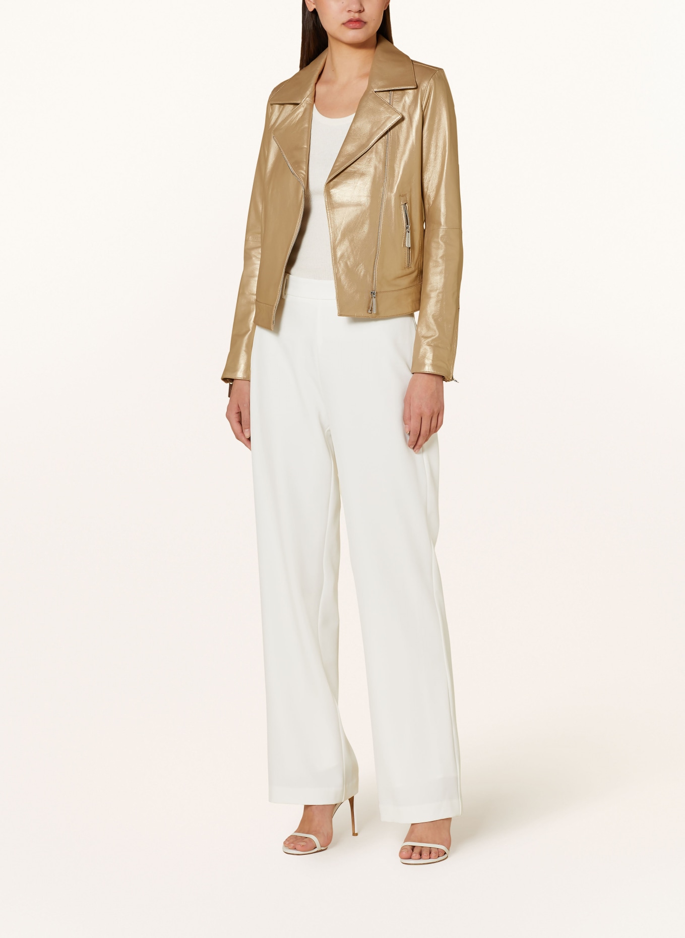 OAKWOOD Leather jacket, Color: GOLD (Image 2)
