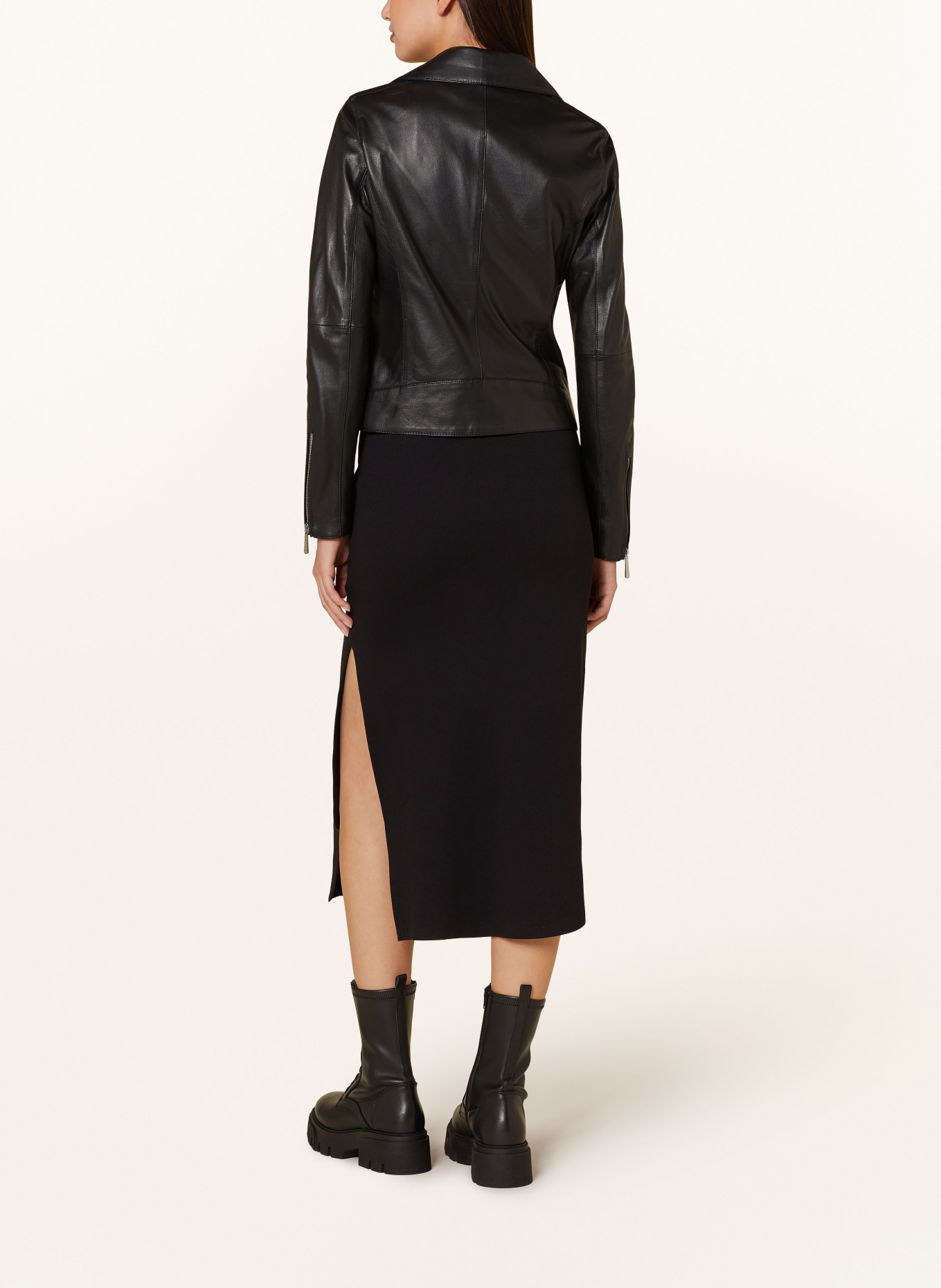 OAKWOOD Leather jacket THEA, Color: BLACK (Image 3)