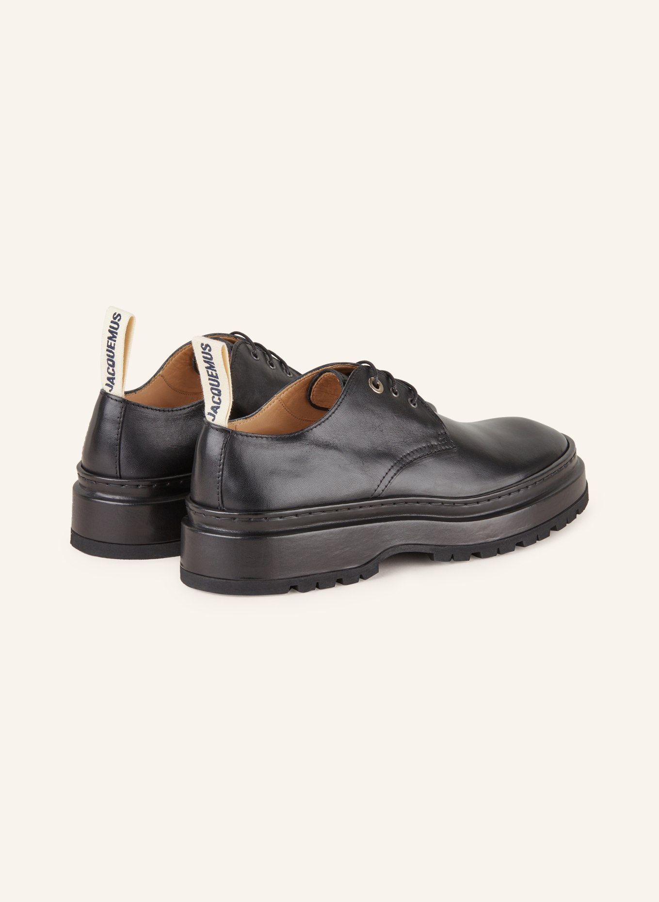 JACQUEMUS Lace-up shoes LES DERBIES PAVANE, Color: BLACK (Image 2)
