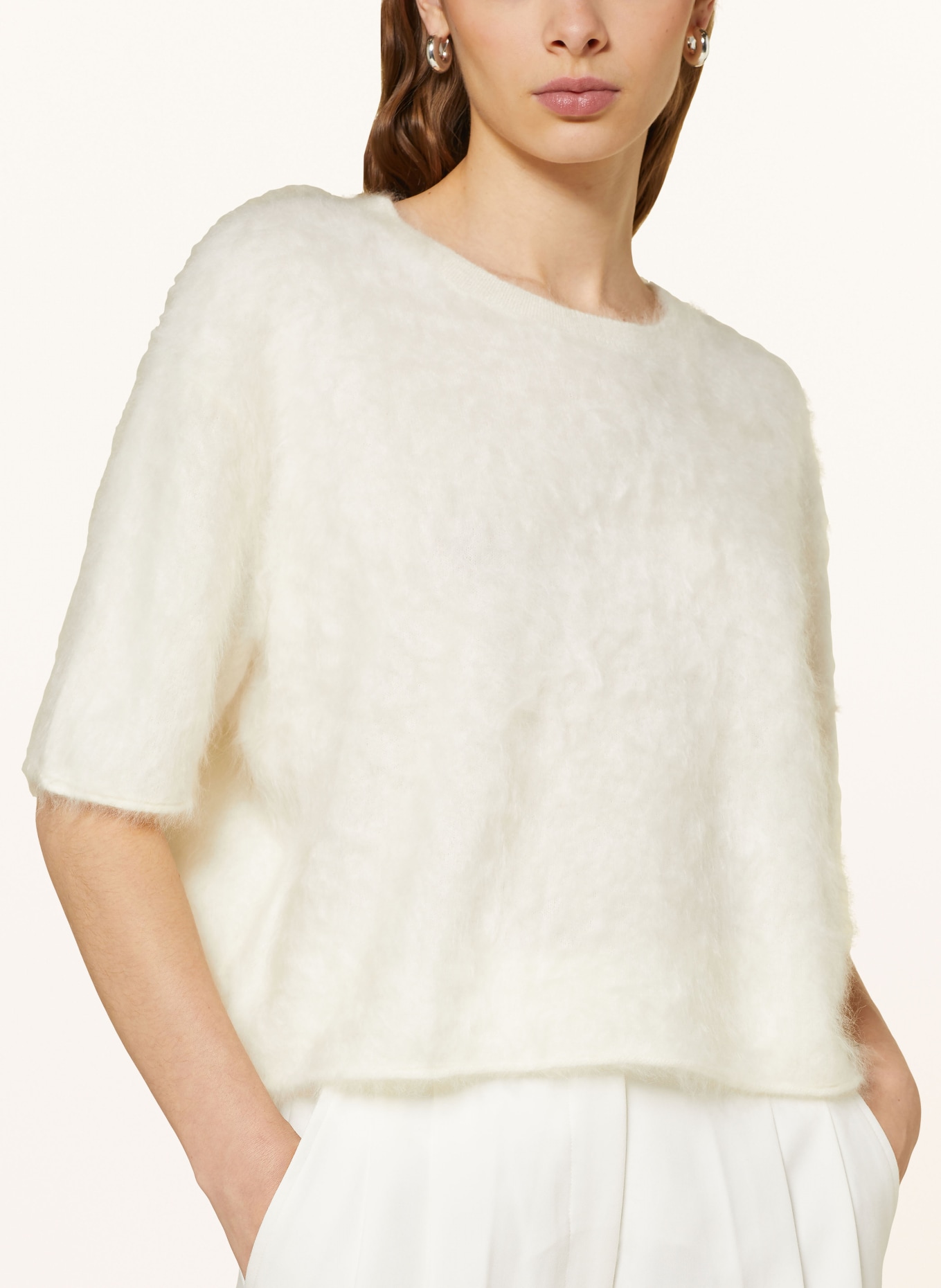MRS & HUGS Knit shirt in cashmere, Color: WHITE (Image 4)