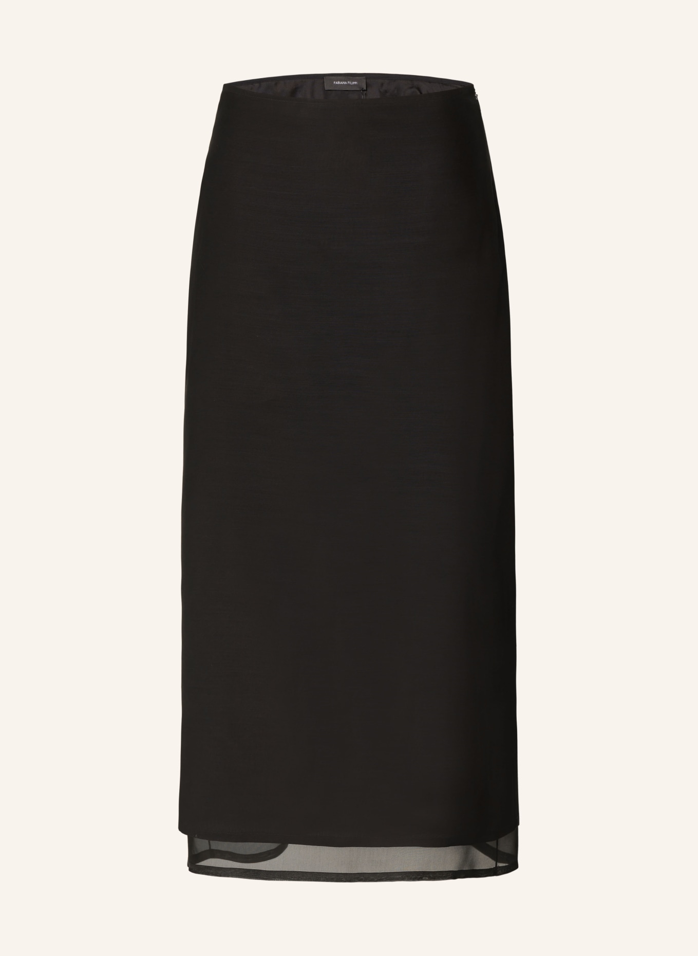 FABIANA FILIPPI Silk skirt, Color: BLACK (Image 1)