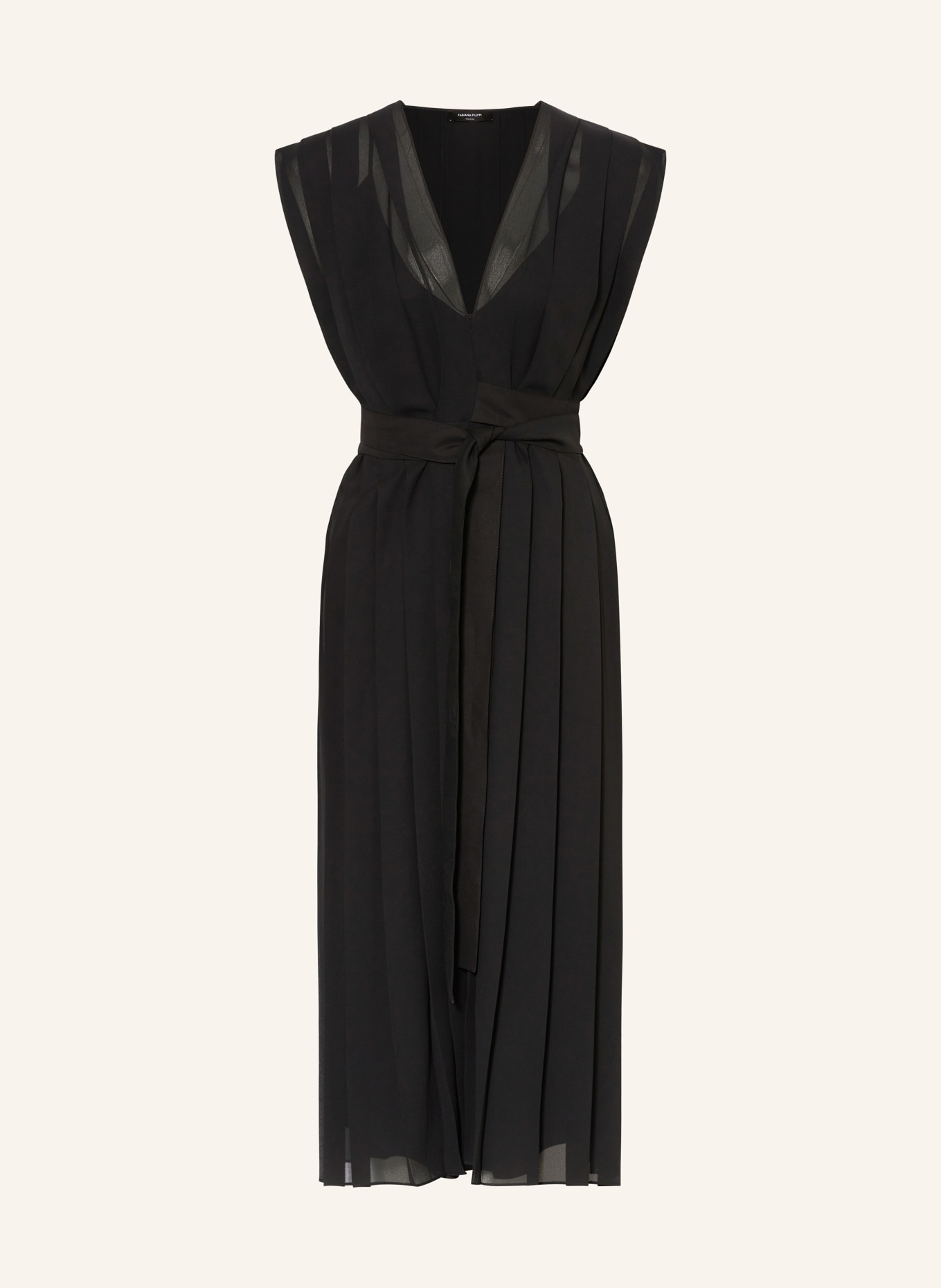 FABIANA FILIPPI Pleated dress, Color: BLACK (Image 1)