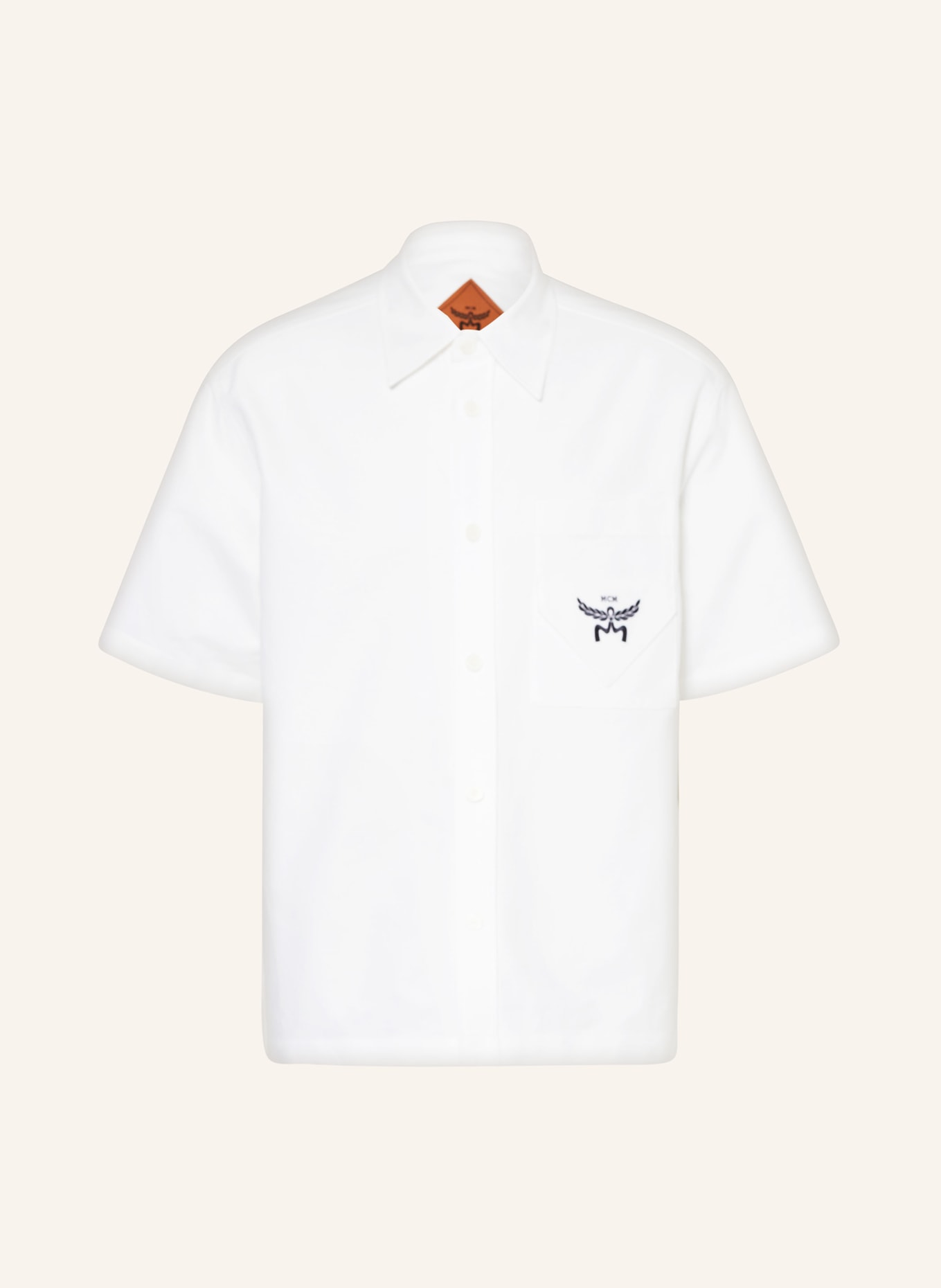 MCM Short sleeve shirt comfort fit, Color: WHITE (Image 1)