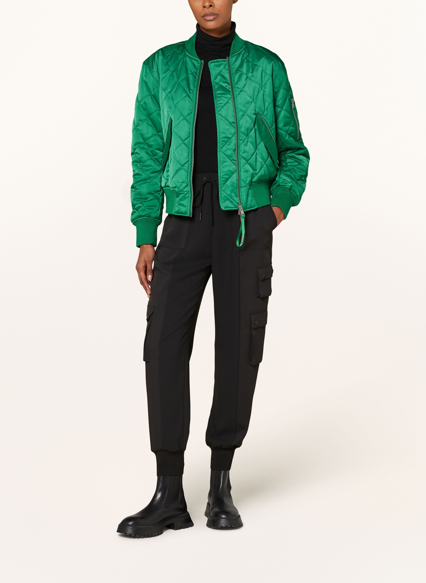 IQ STUDIO Bomber jacket DOMENICA, Color: GREEN (Image 2)