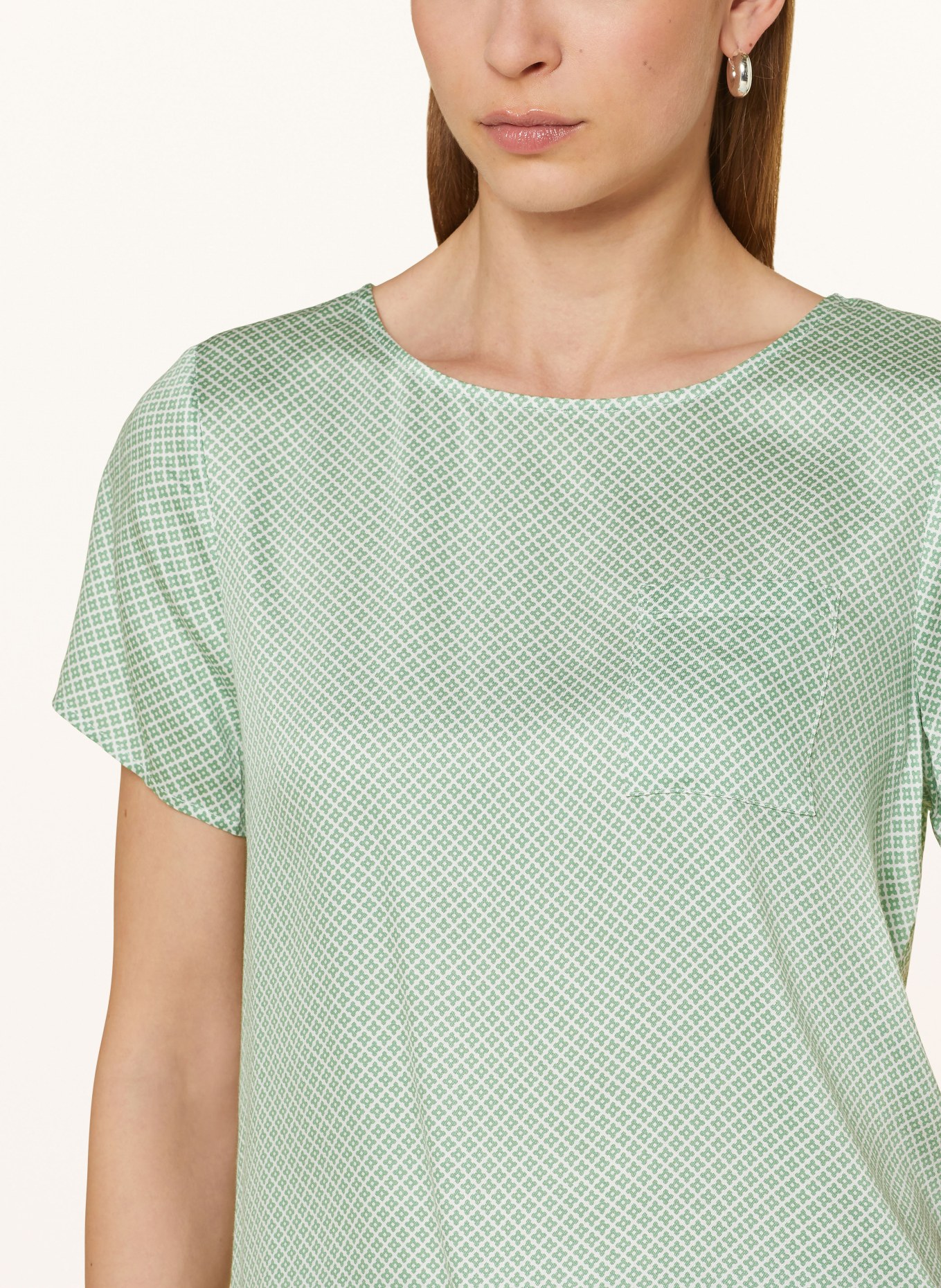 CARTOON Shirt blouse, Color: GREEN/ CREAM (Image 4)