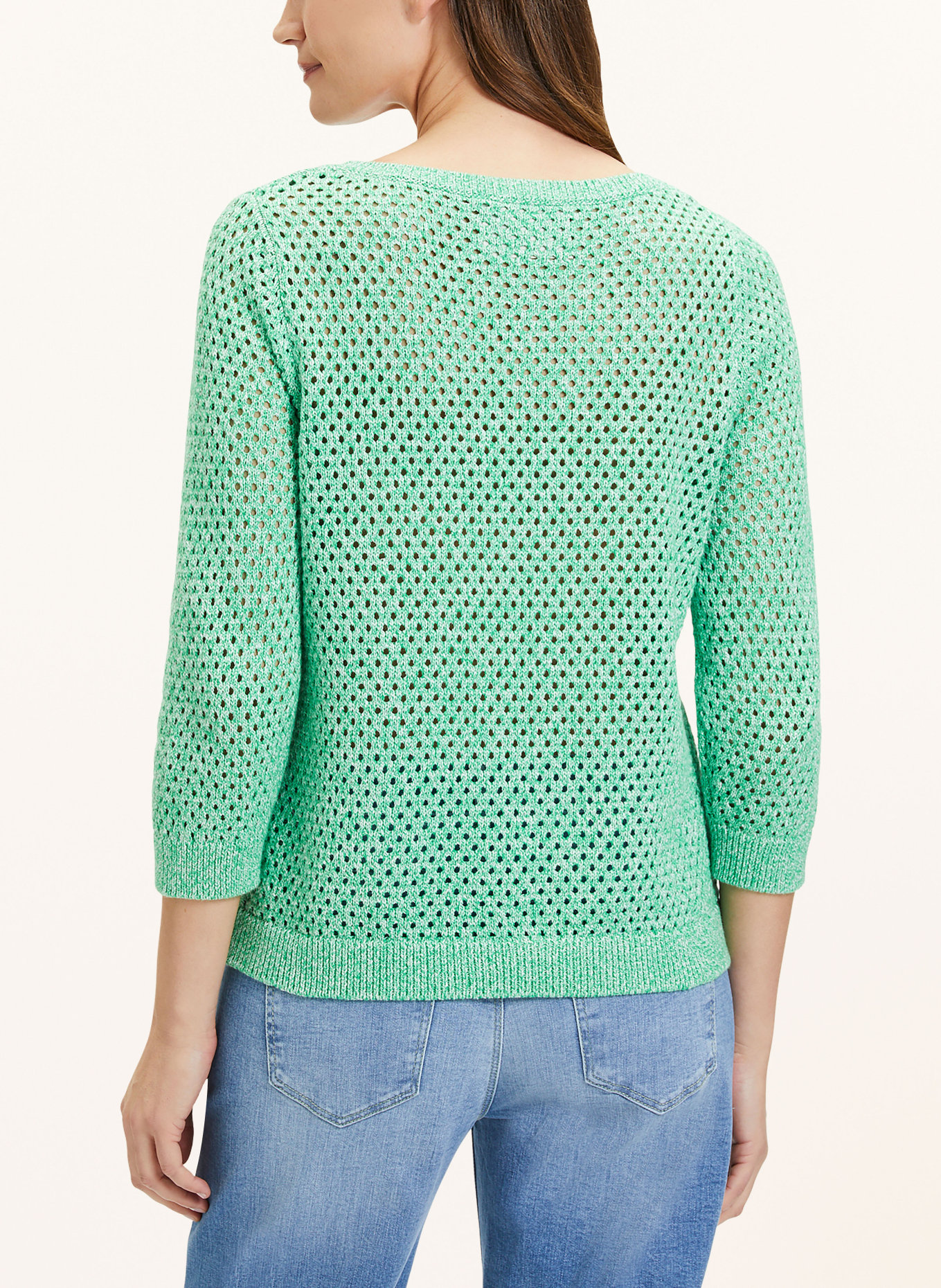 CARTOON Sweater with 3/4 sleeves, Color: GREEN/ WHITE (Image 3)