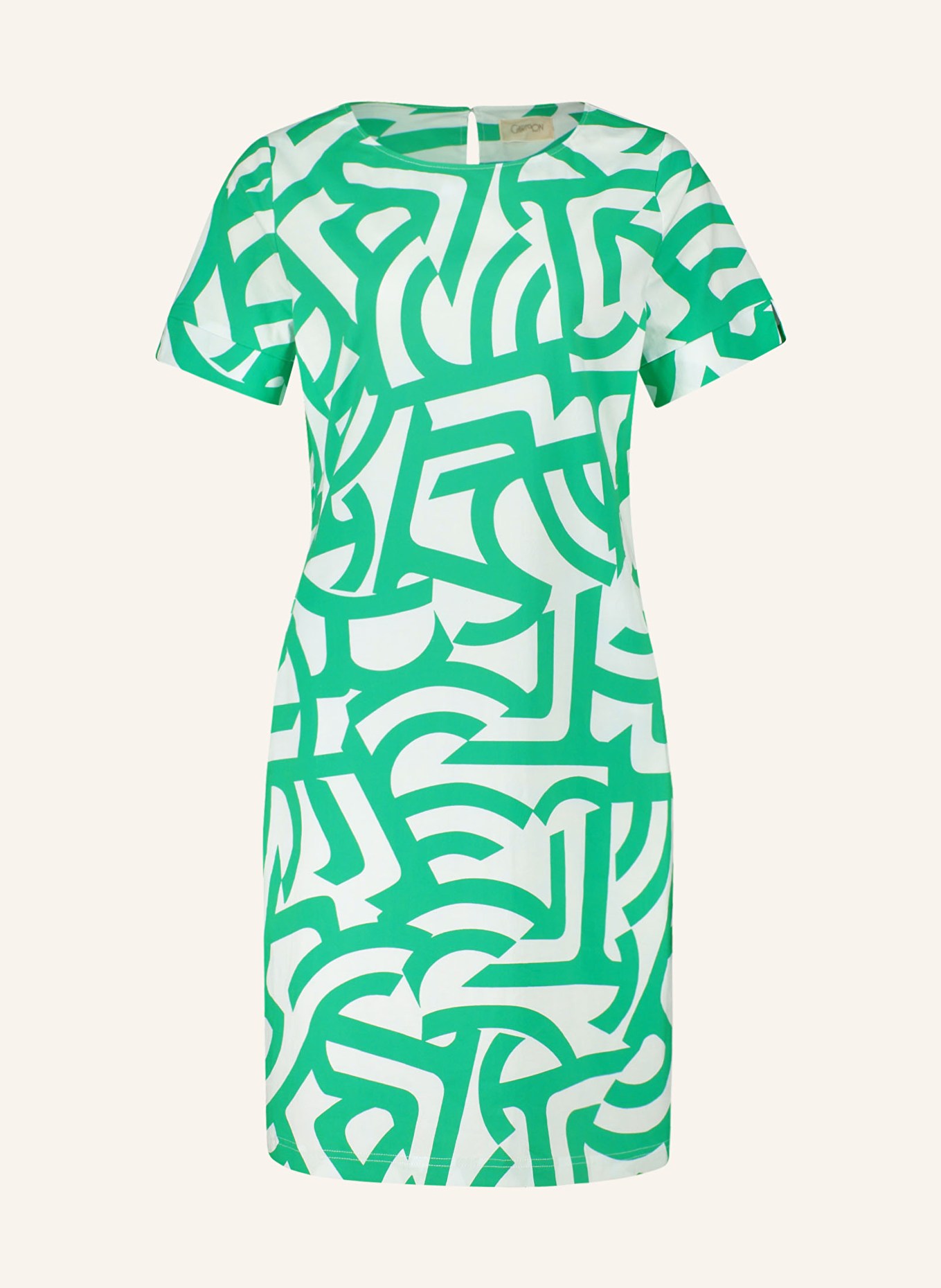 CARTOON Dress, Color: GREEN/ WHITE (Image 1)