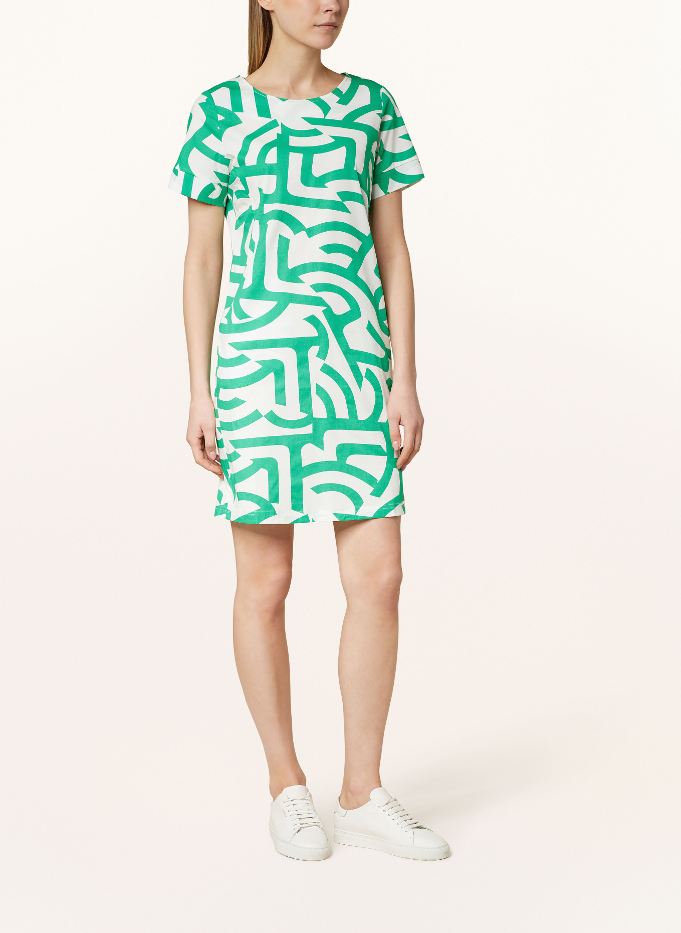 CARTOON Dress, Color: GREEN/ WHITE (Image 2)