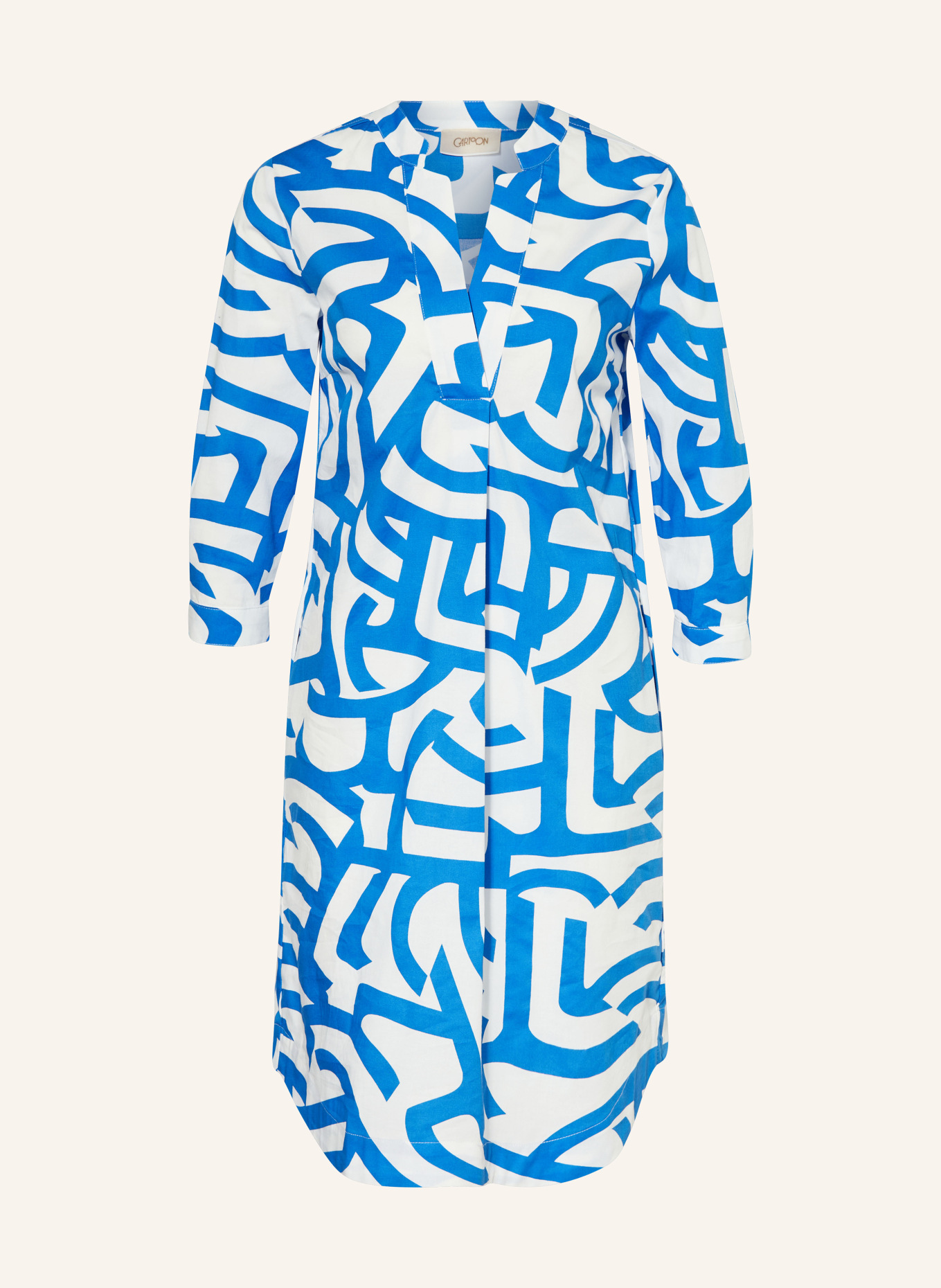 CARTOON Kleid mit 3/4-Arm, Farbe: BLAU/ WEISS (Bild 1)