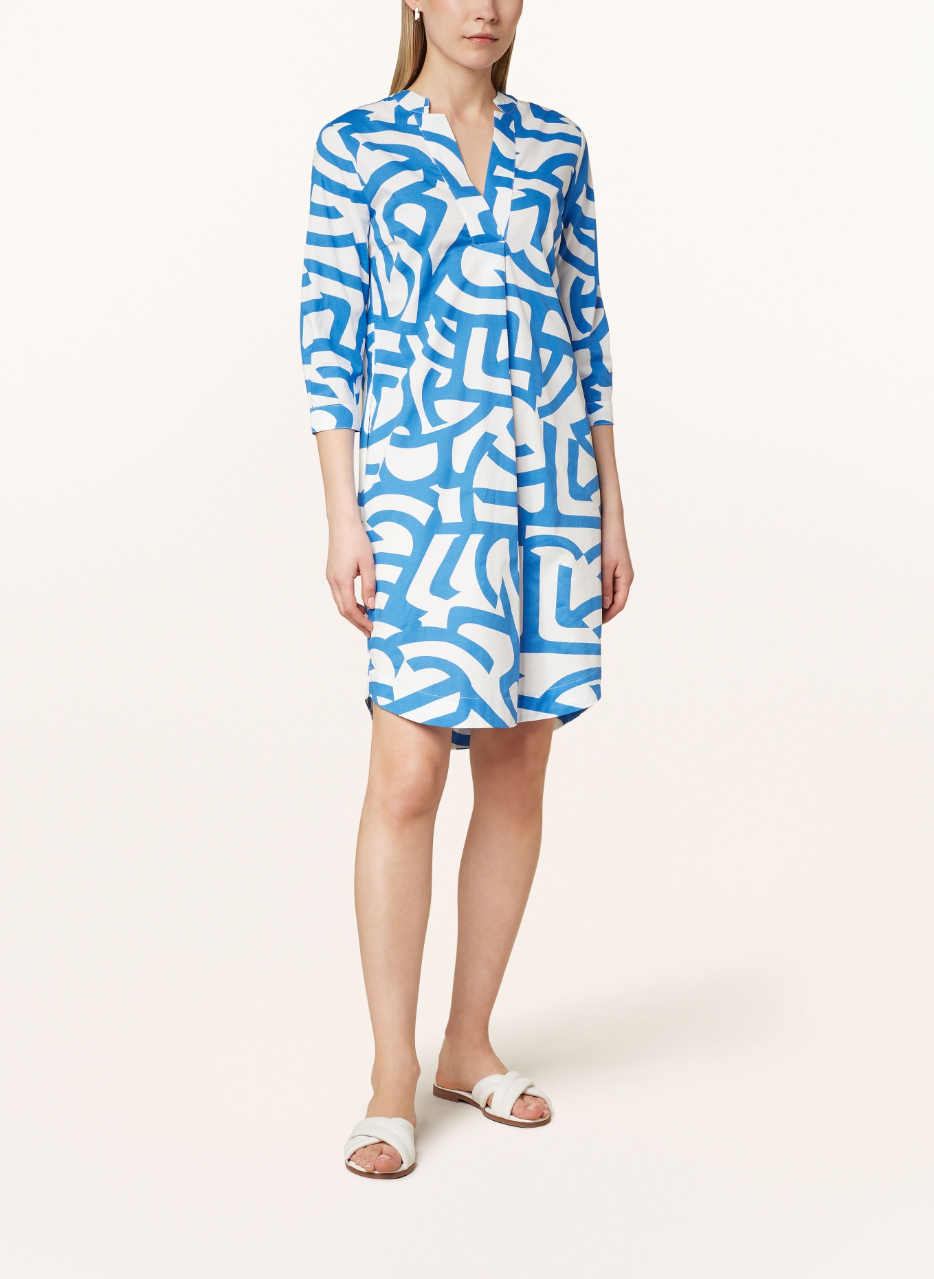 CARTOON Kleid mit 3/4-Arm, Farbe: BLAU/ WEISS (Bild 2)