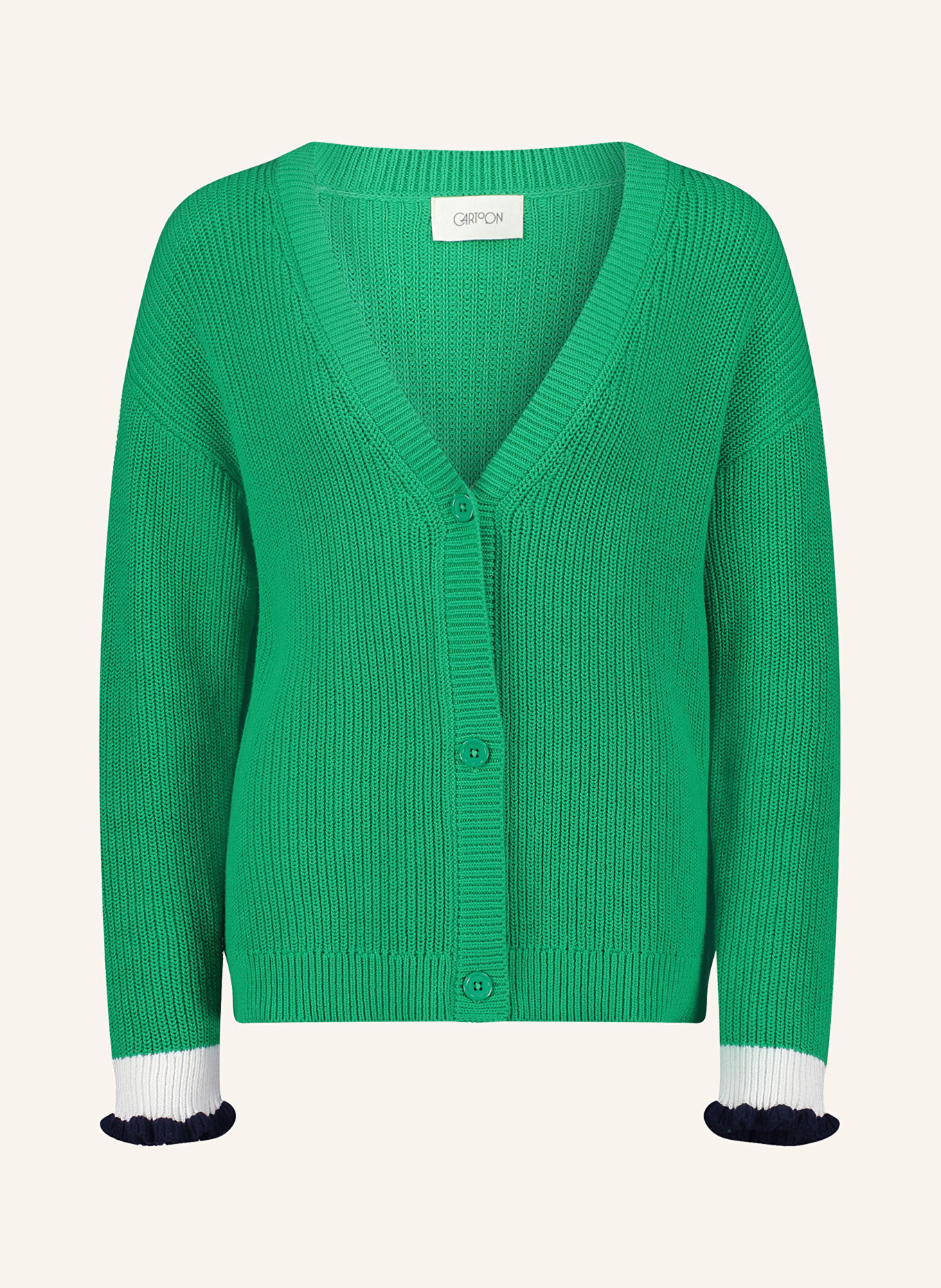 CARTOON Cardigan, Color: GREEN (Image 1)