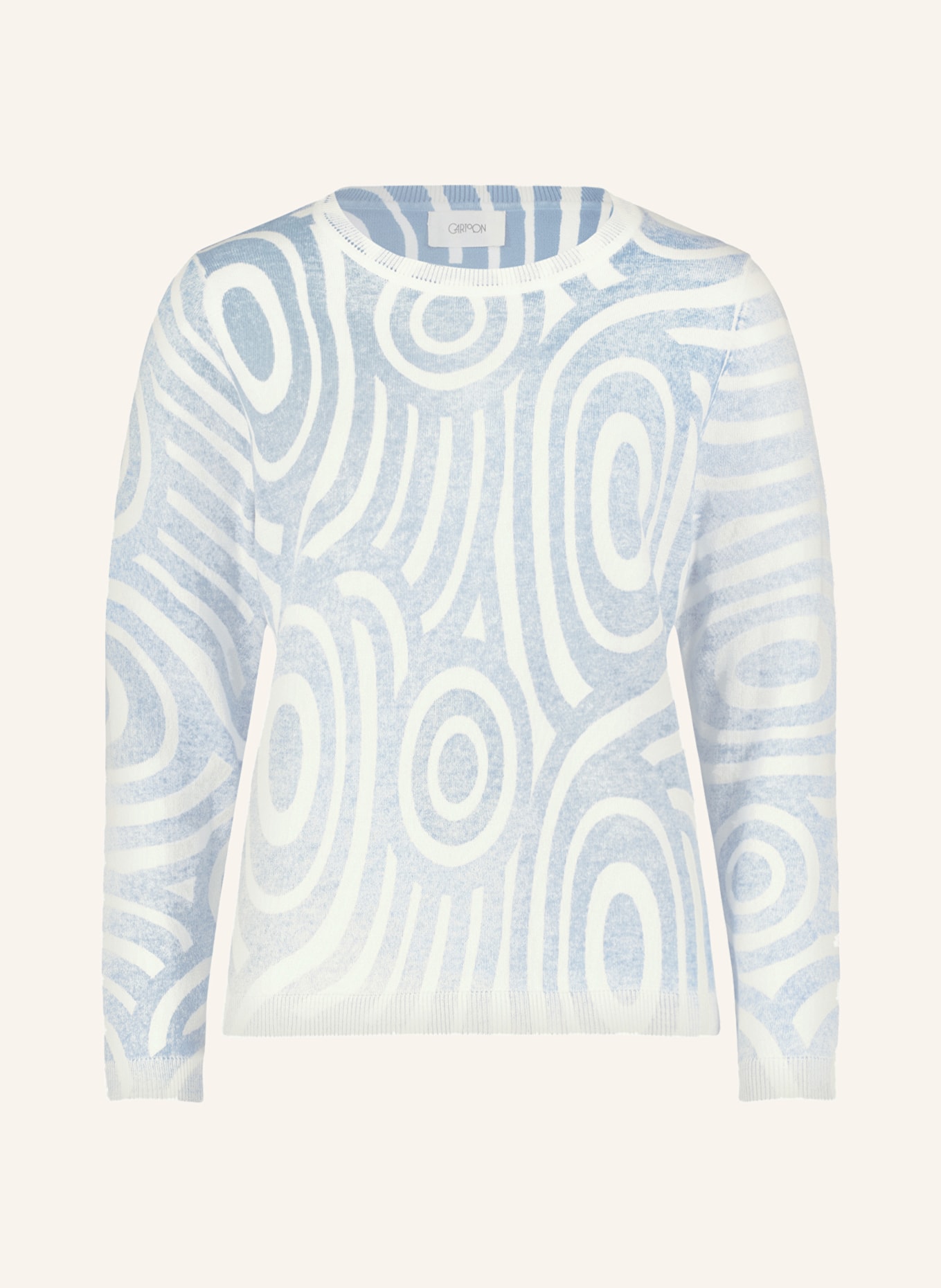 CARTOON Sweater, Color: WHITE/ BLUE (Image 1)