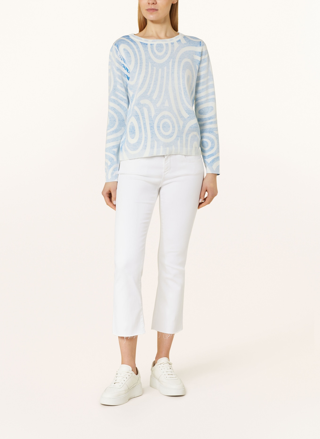 CARTOON Sweater, Color: WHITE/ BLUE (Image 2)