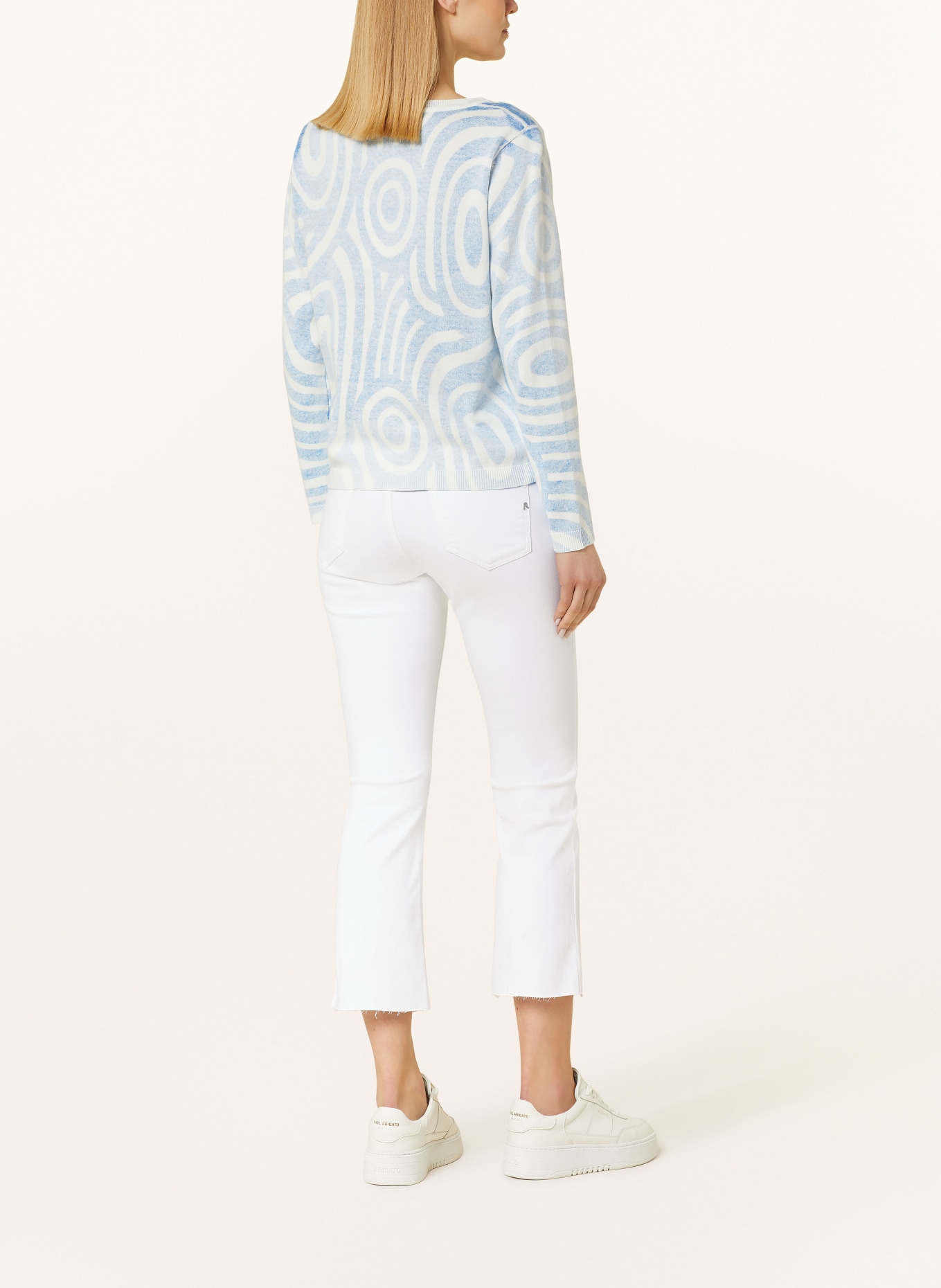 CARTOON Sweater, Color: WHITE/ BLUE (Image 3)