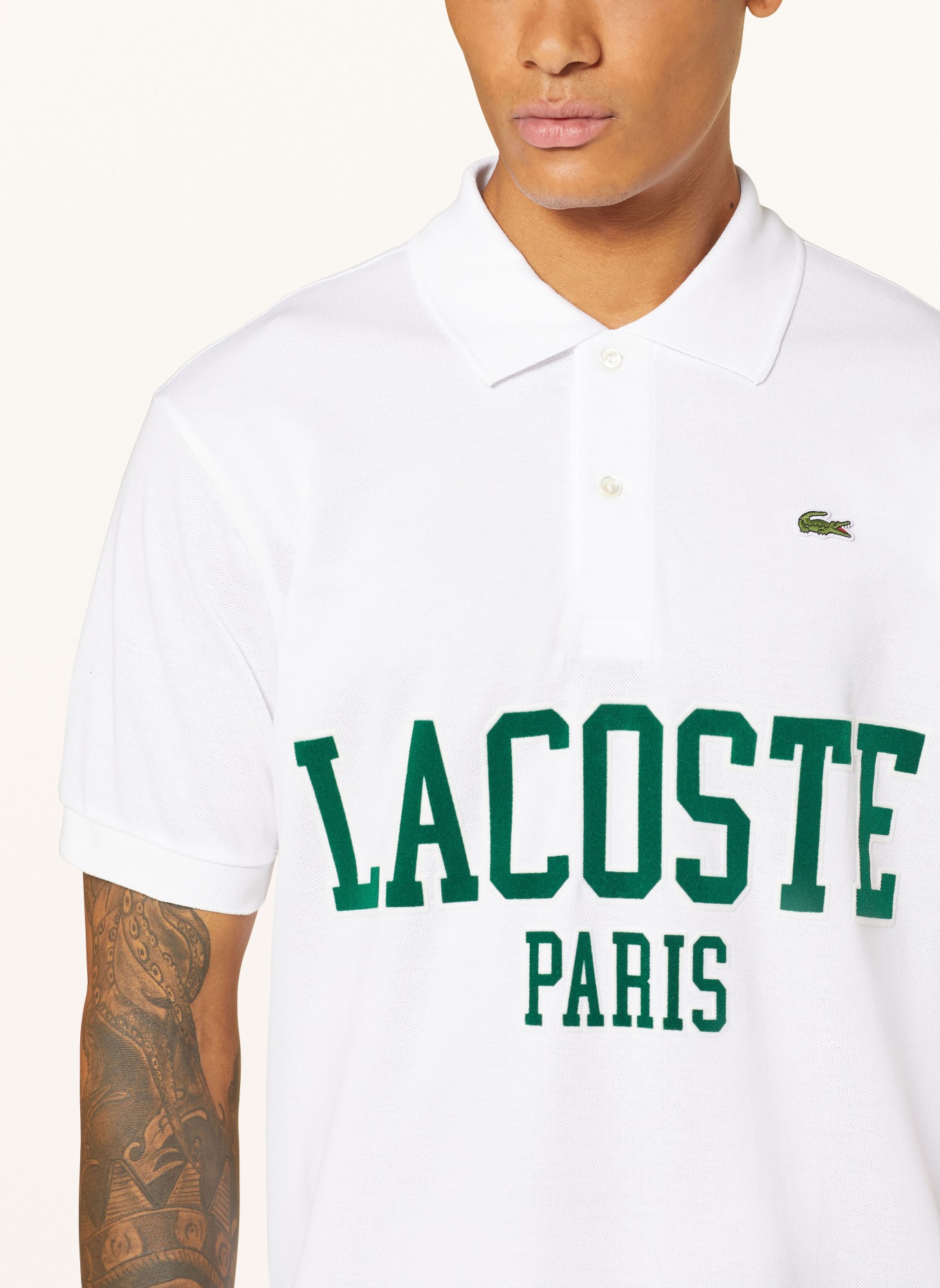 LACOSTE Piqué-Poloshirt Classic Fit, Farbe: WEISS (Bild 4)