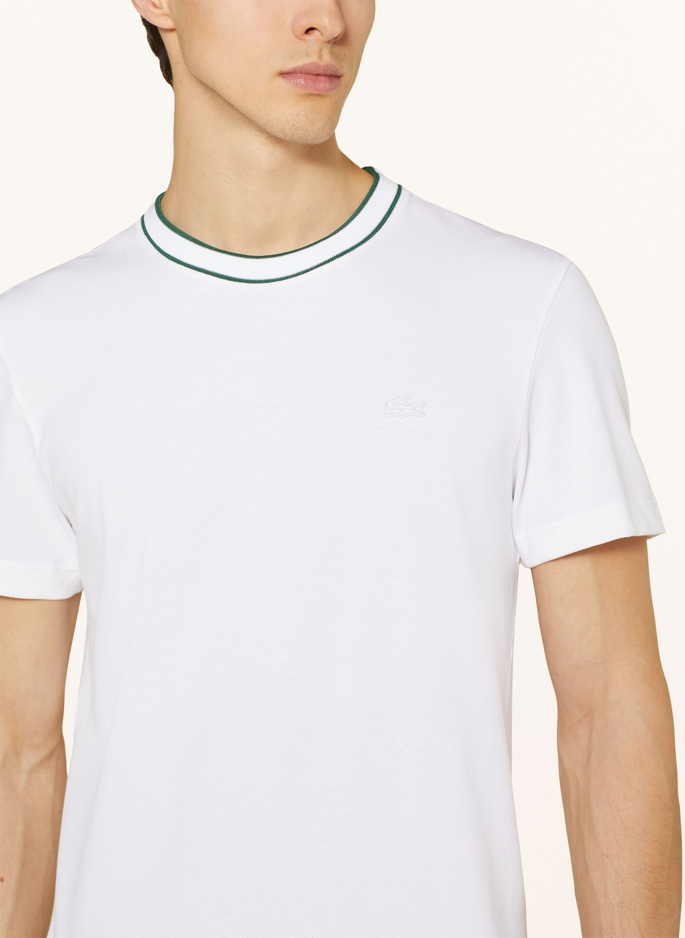 LACOSTE T-Shirt aus Piqué, Farbe: WEISS (Bild 4)