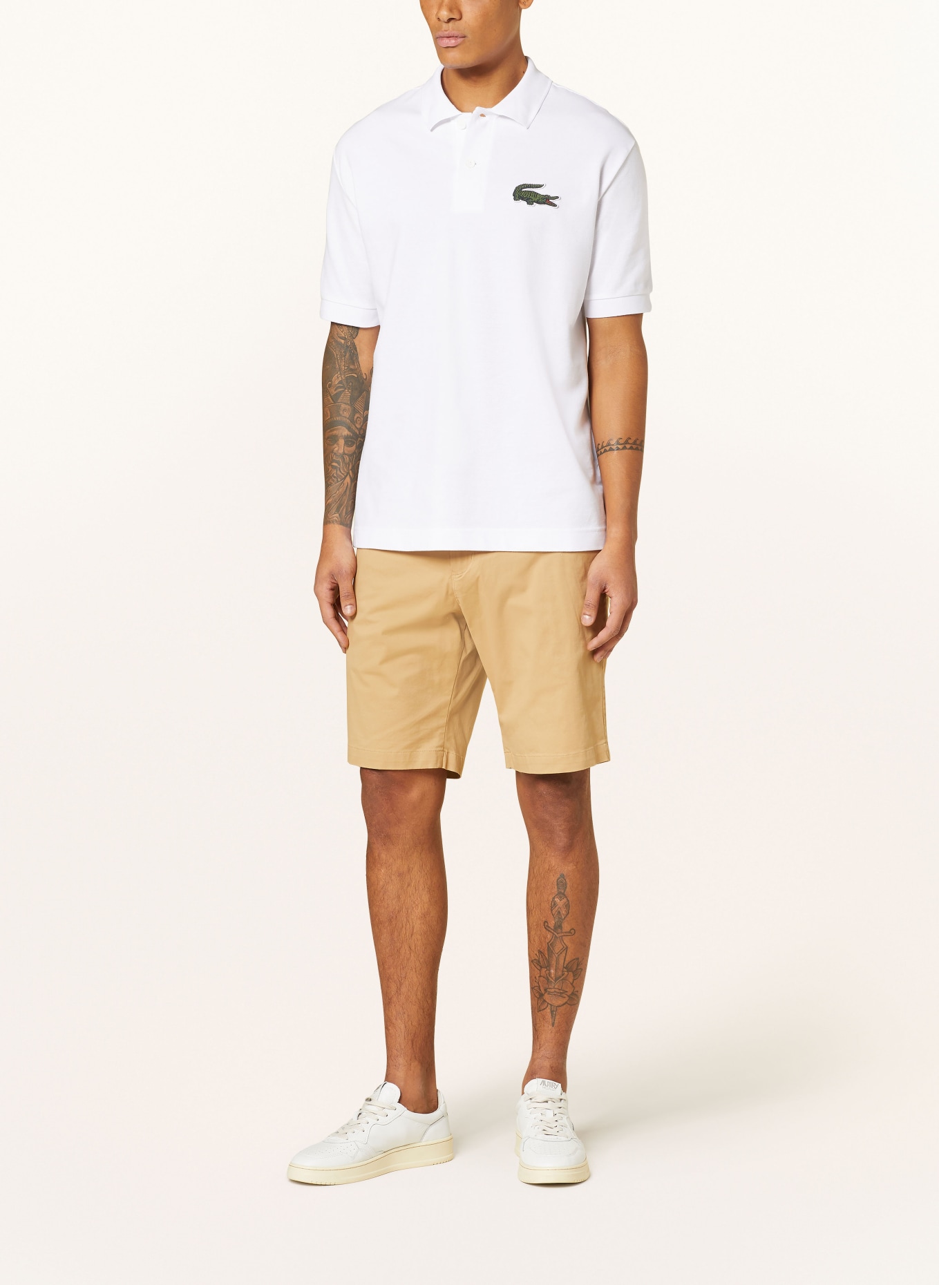 LACOSTE Piqué-Poloshirt Loose Fit, Farbe: WEISS (Bild 2)