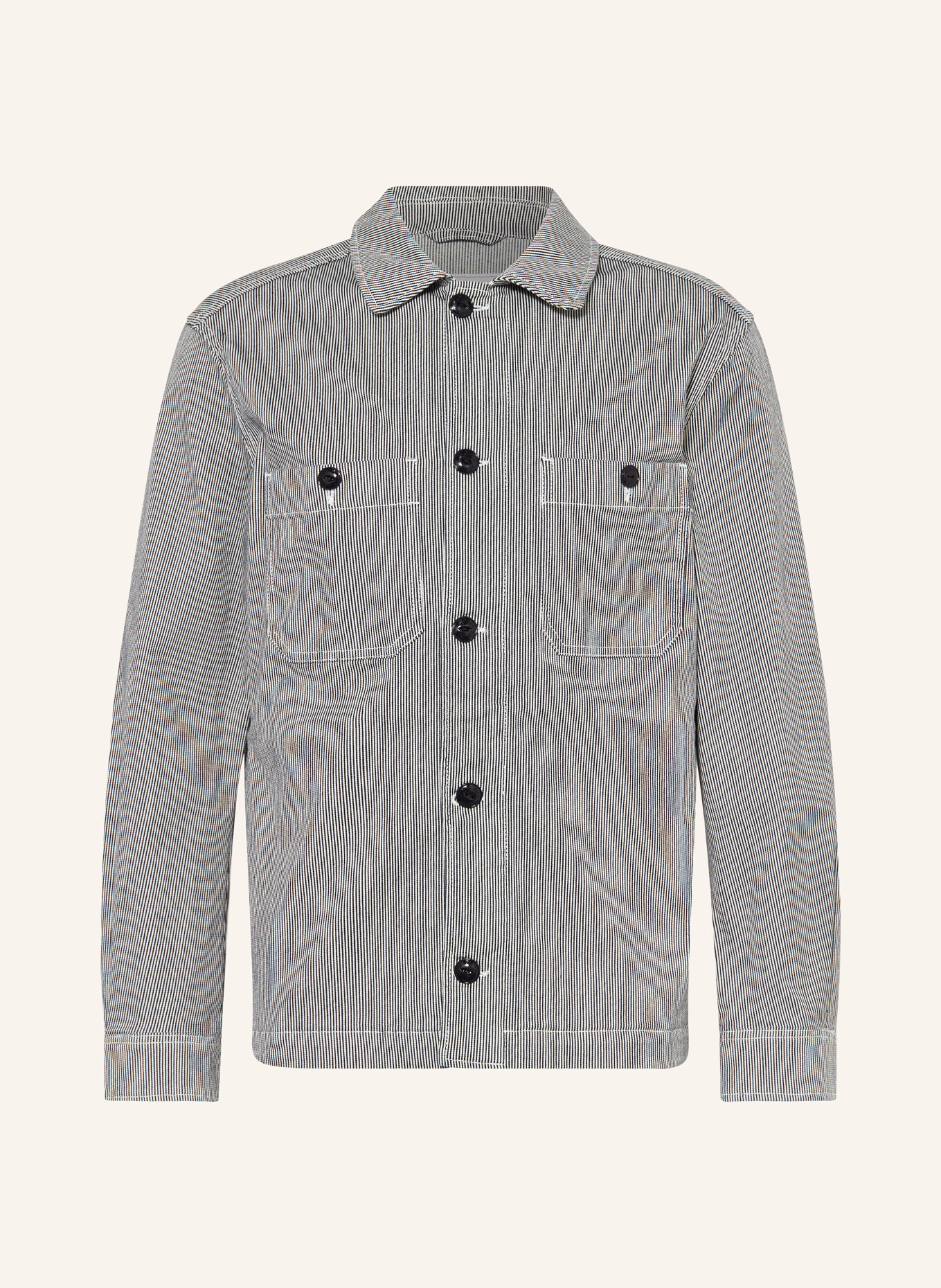 WOOLRICH Overshirt, Color: DARK BLUE/ WHITE (Image 1)