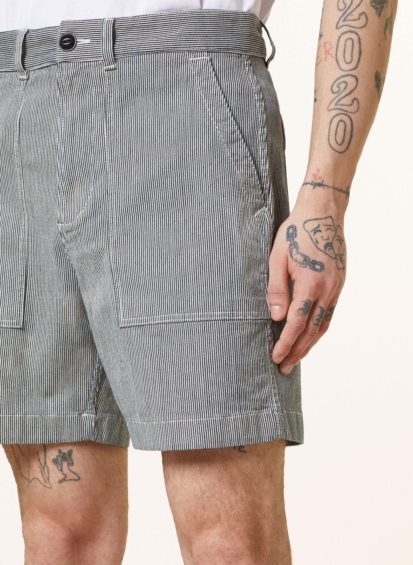 WOOLRICH Shorts, Color: DARK BLUE/ WHITE (Image 5)