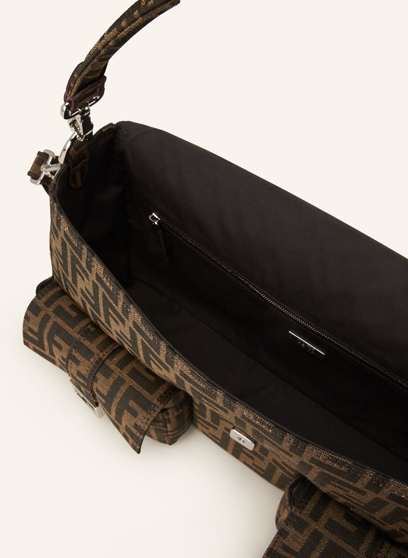 FENDI Crossbody bag BAGUETTE FF MAXI, Color: BROWN/ DARK BROWN (Image 3)
